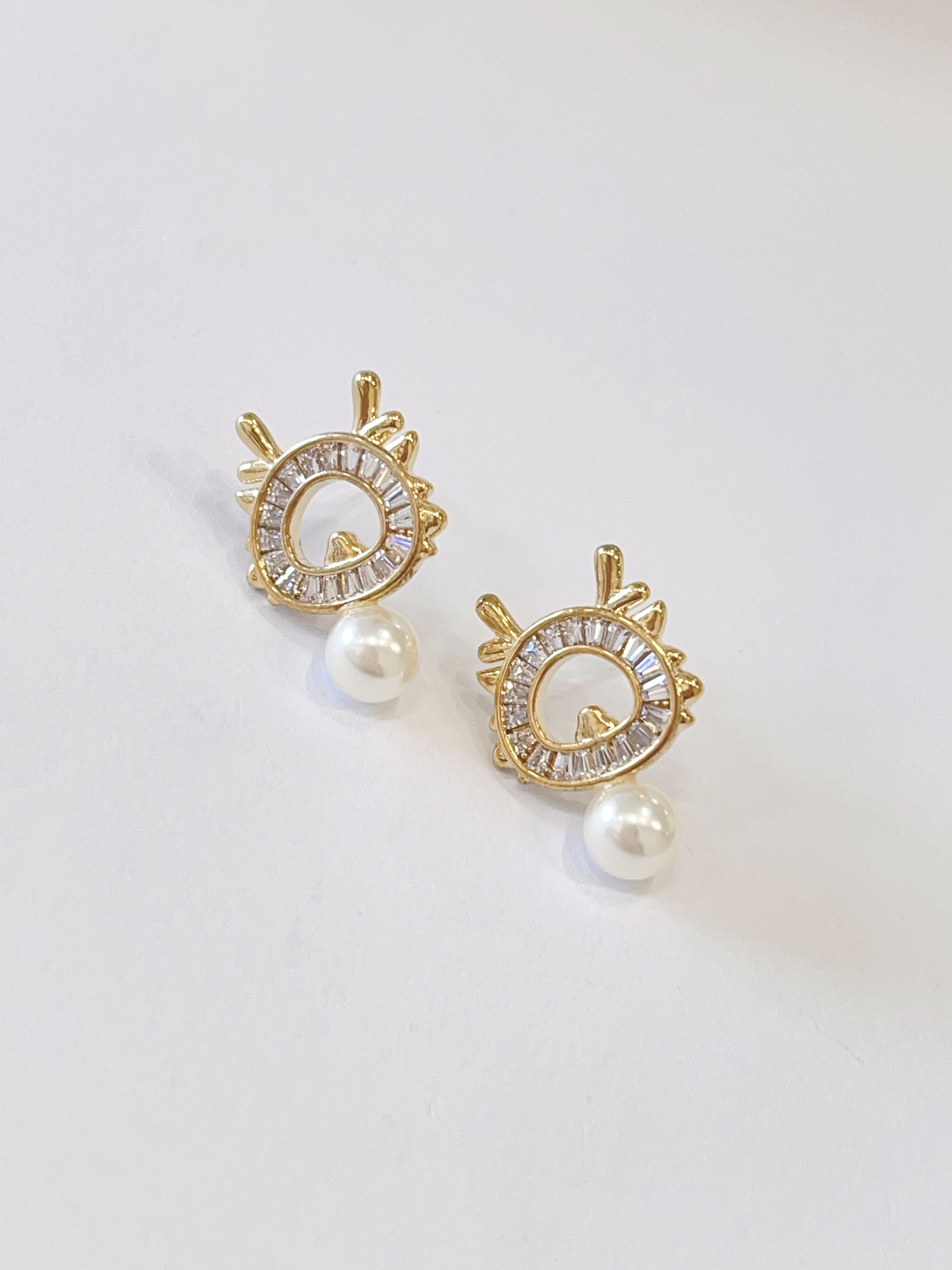 日常简约设计珍珠耳坠耳环