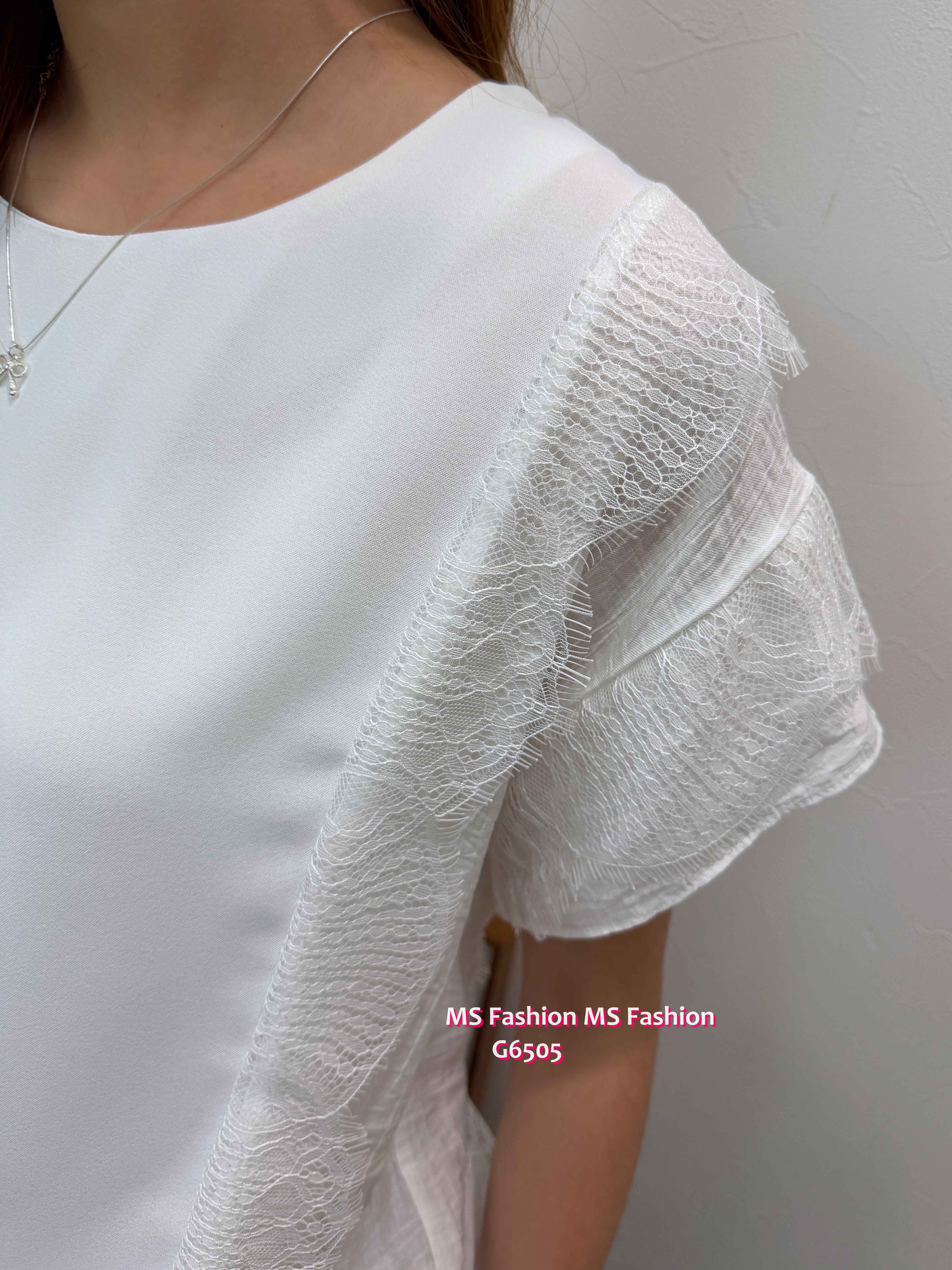 G6505 靚料拼lace top