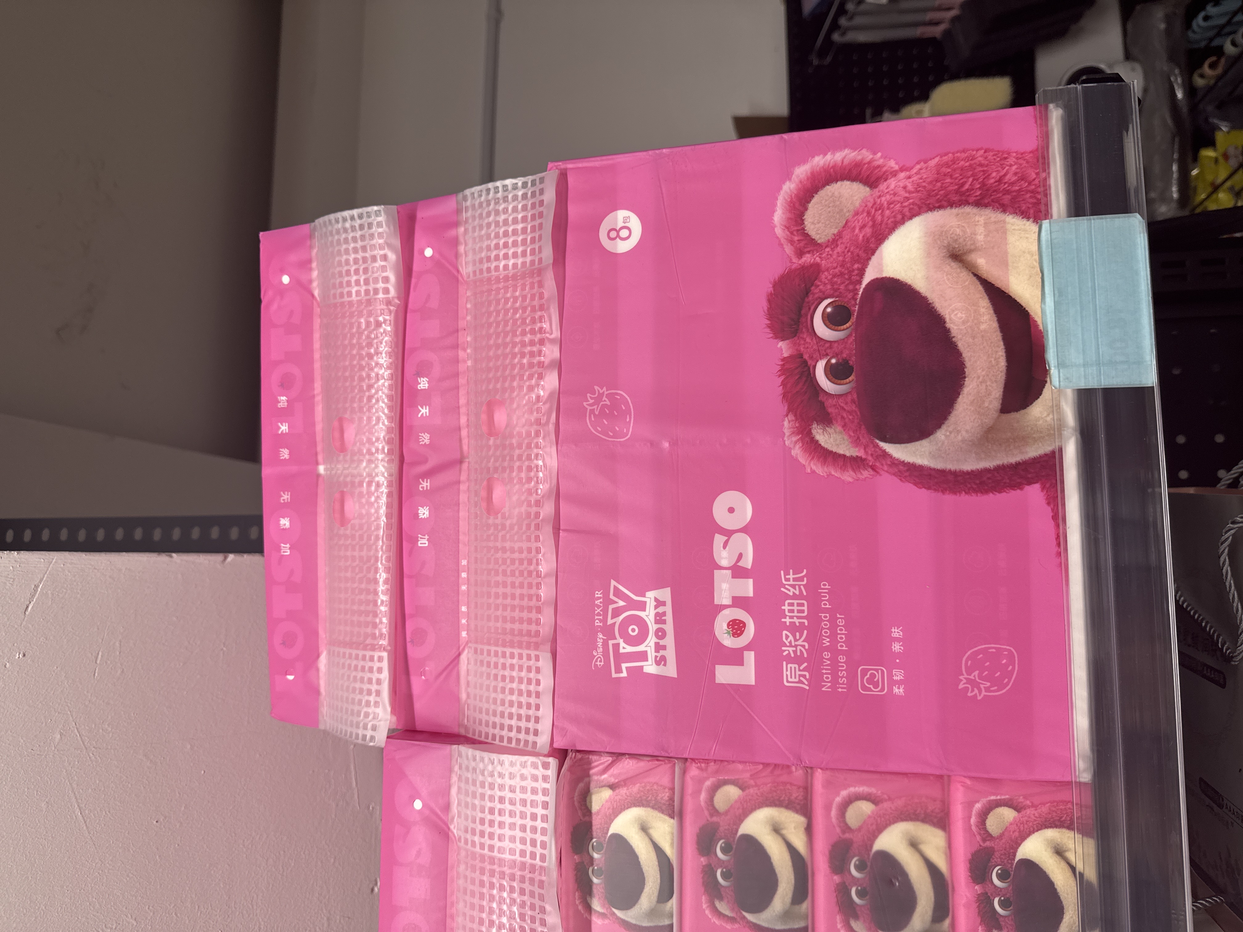 03913 纸巾 8包草莓熊 森吻90抽4层/正抽纸 草莓熊 sw