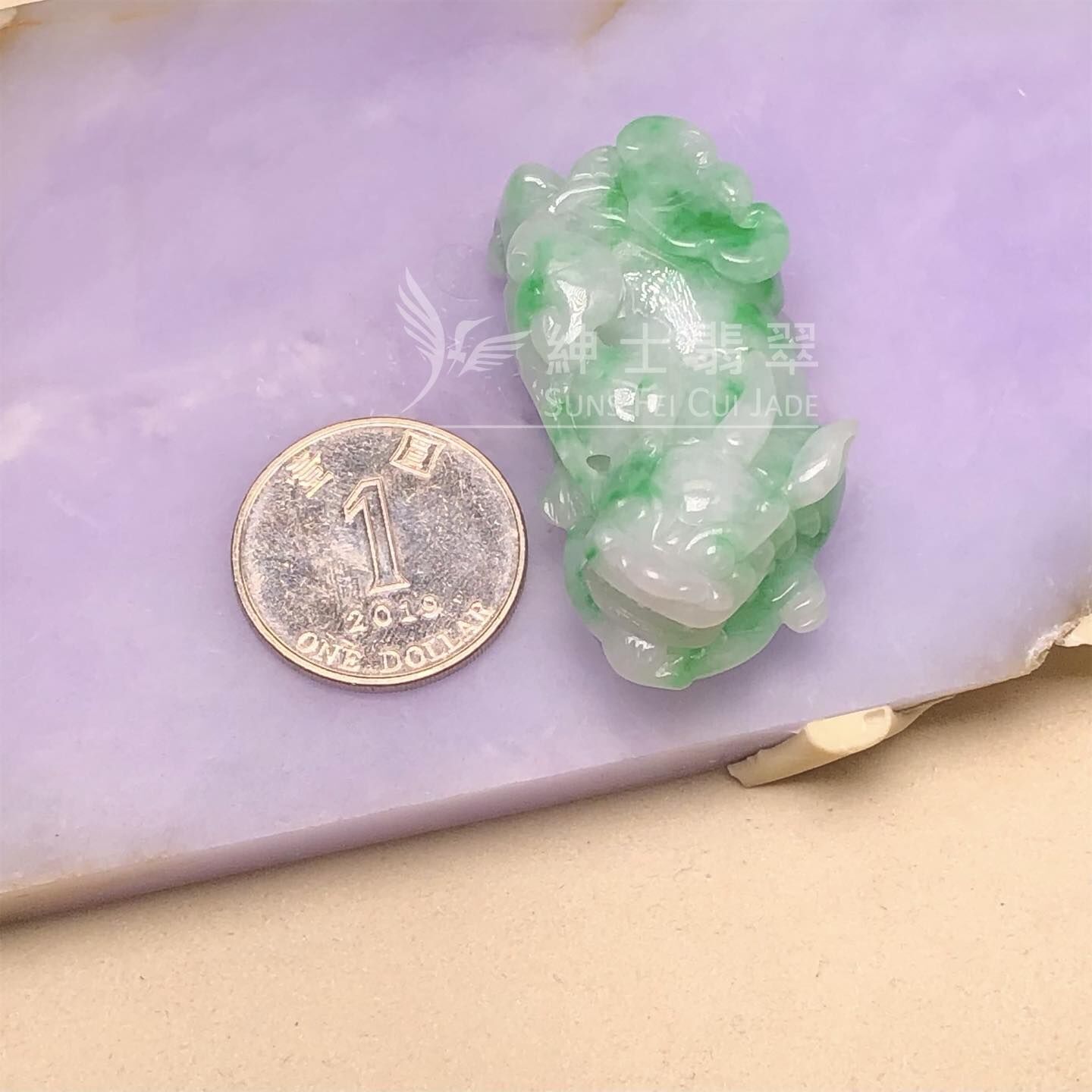 翠色花青貔貅 - 3