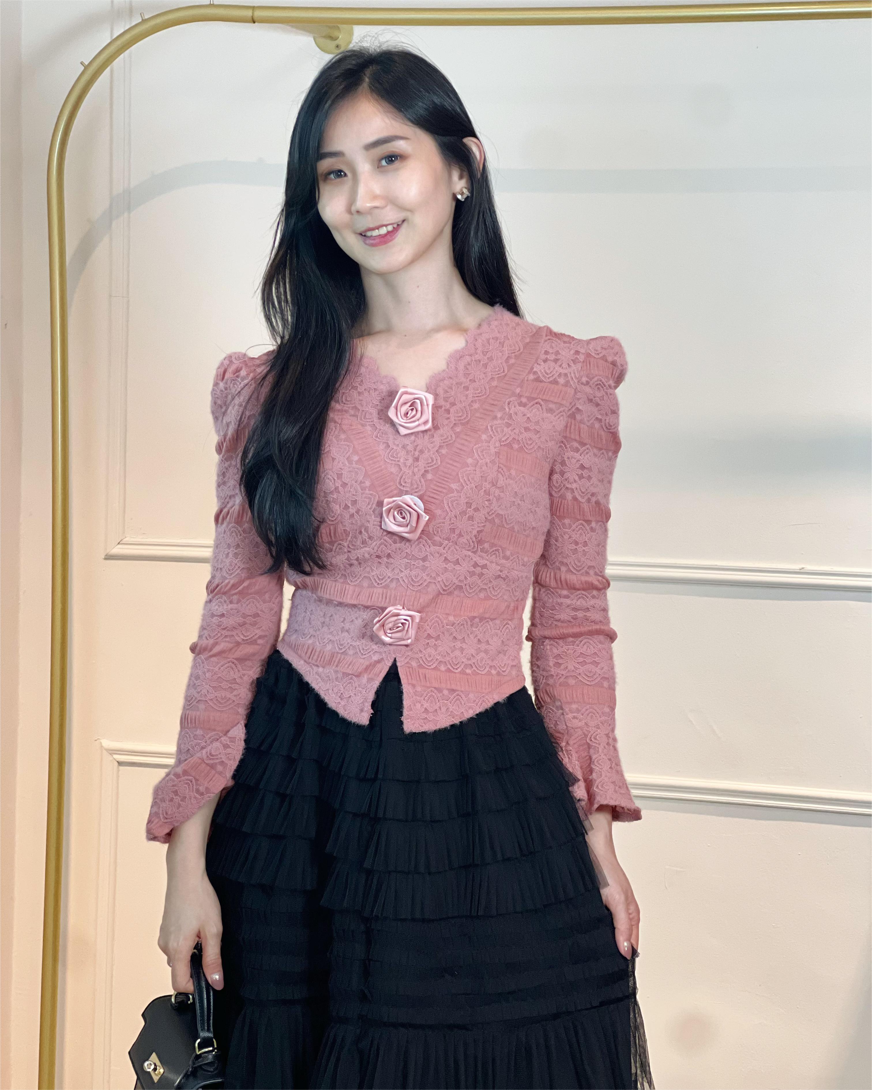 5076 Camille Vintage Lace Top