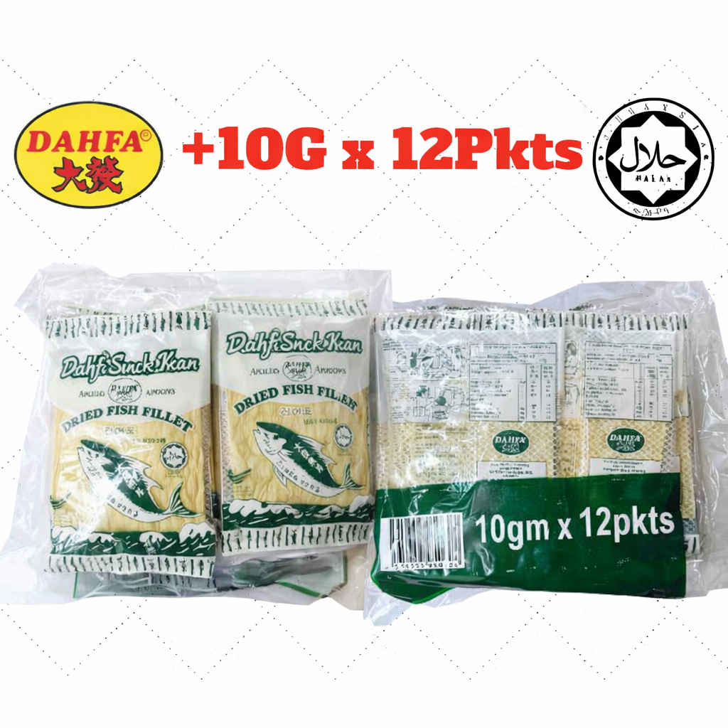 12pkt x 4g(3keping) Dahfa Fish Snack (Slice) Keping (TTF)
