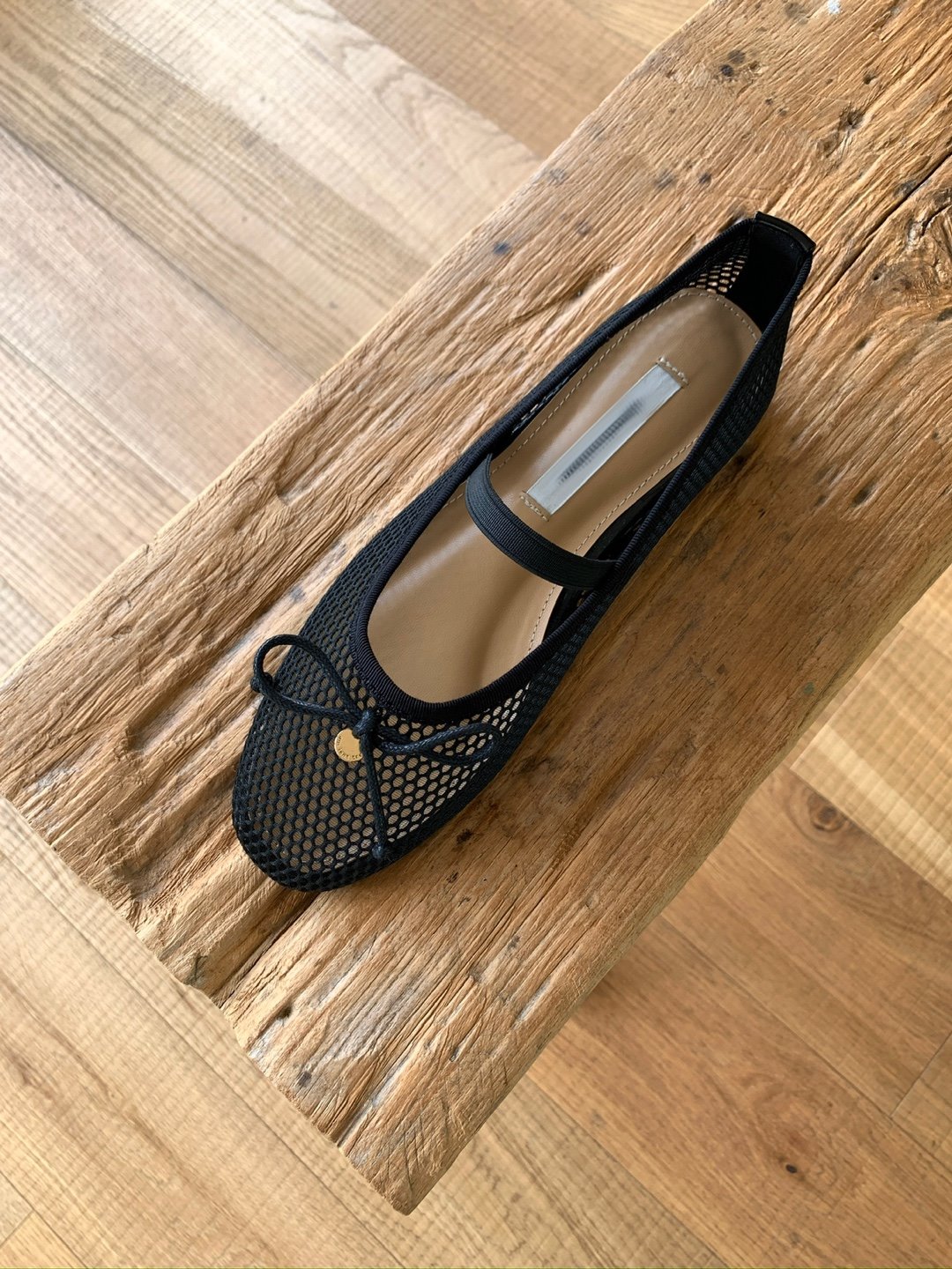 Ribbon Netted Ballet Flats (3 colors)