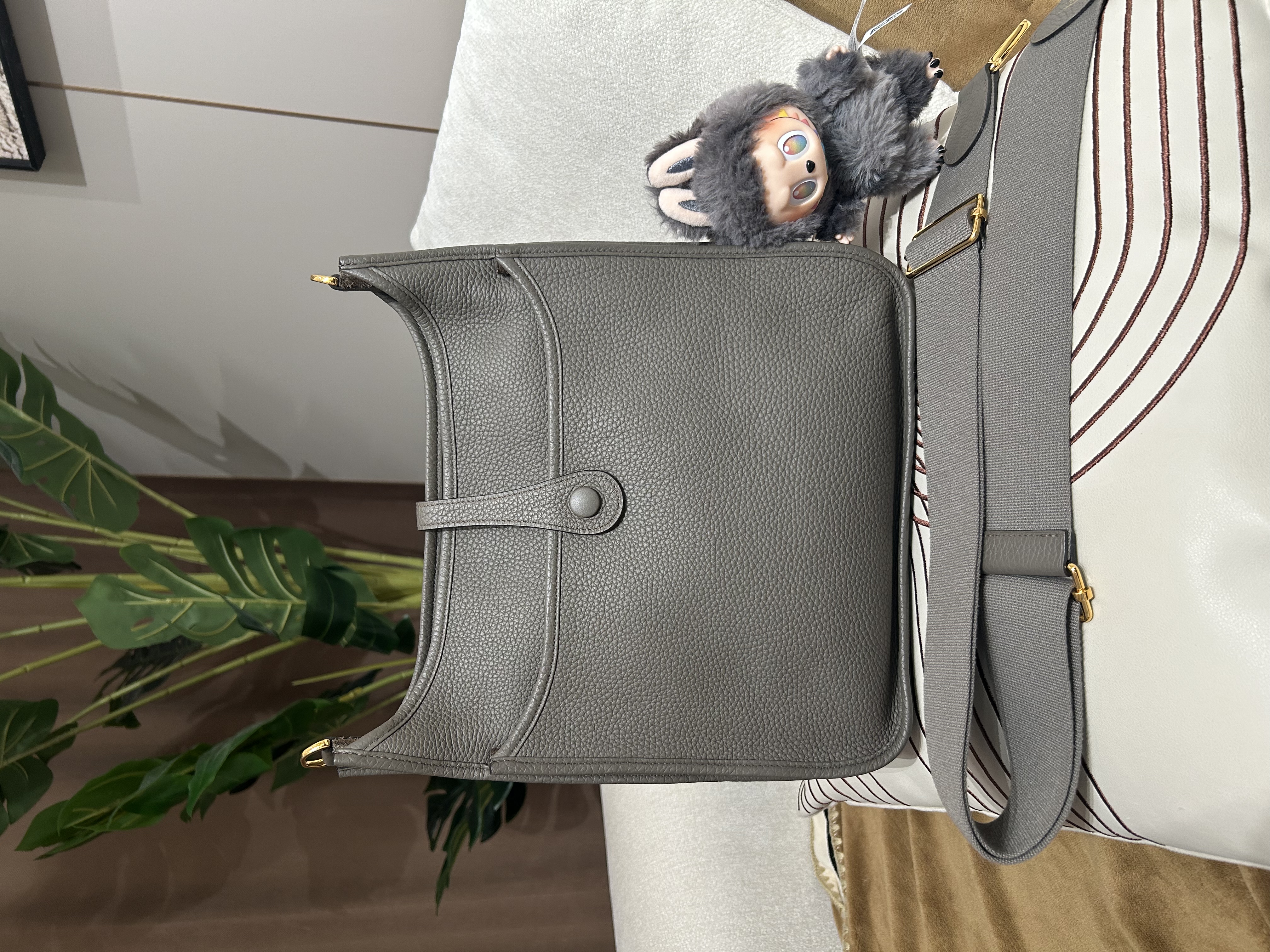 Hermes Evelyne 29 Stamp C 錫器灰 100%Authentic, 98%New ✅Dust bag