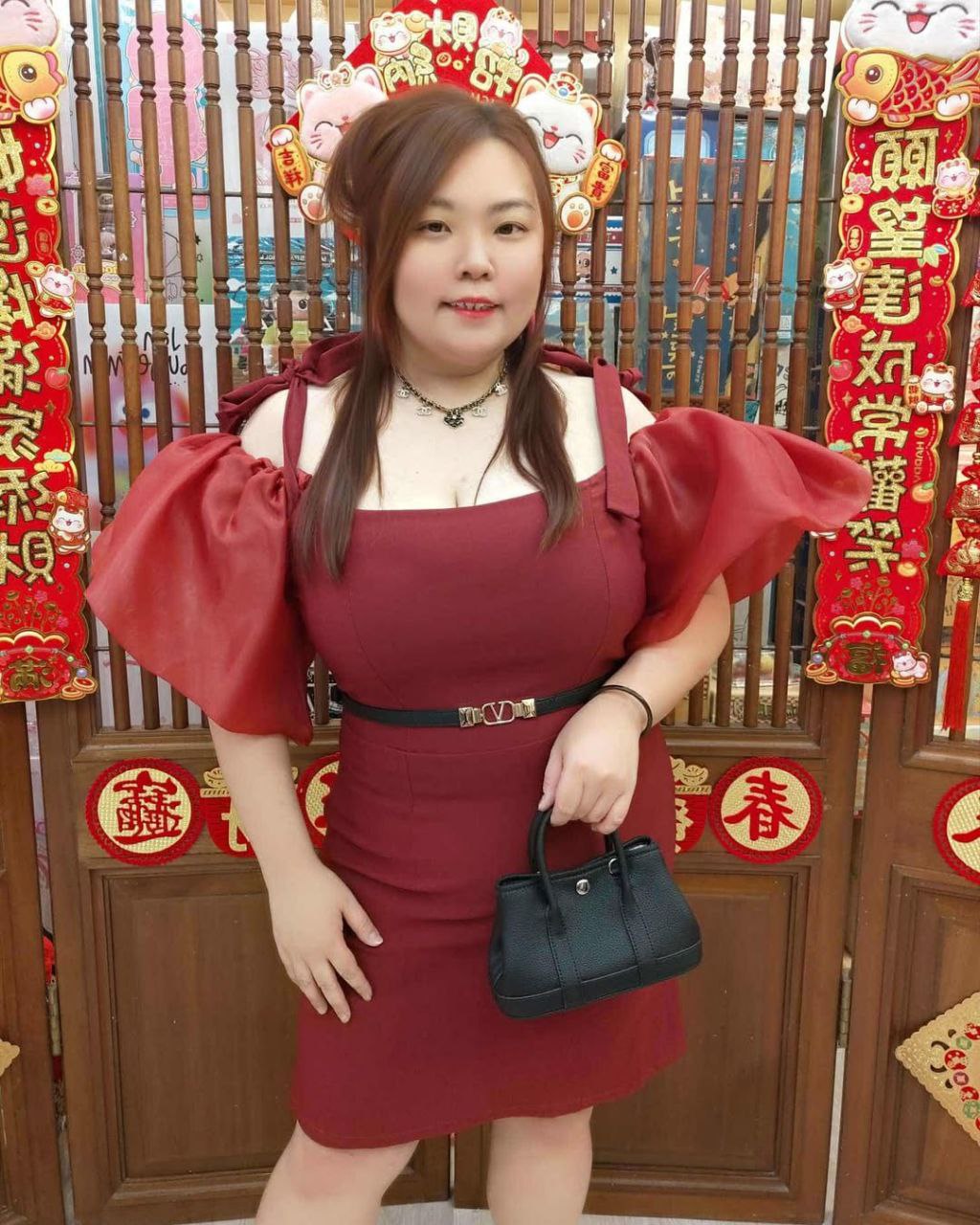 TT809 大波浪袖修身礼服