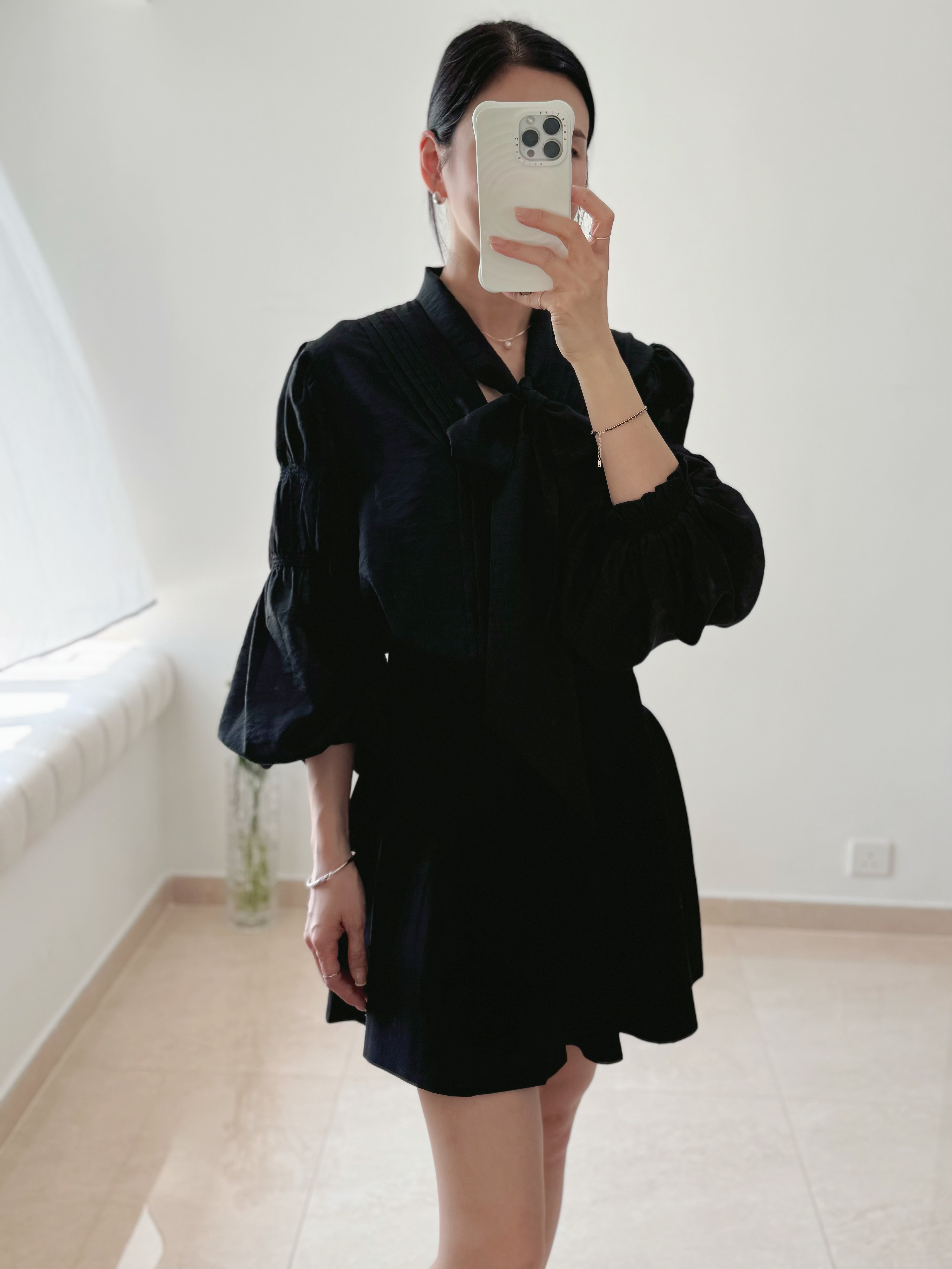 Stylish 3D cut ruffle knit skirt