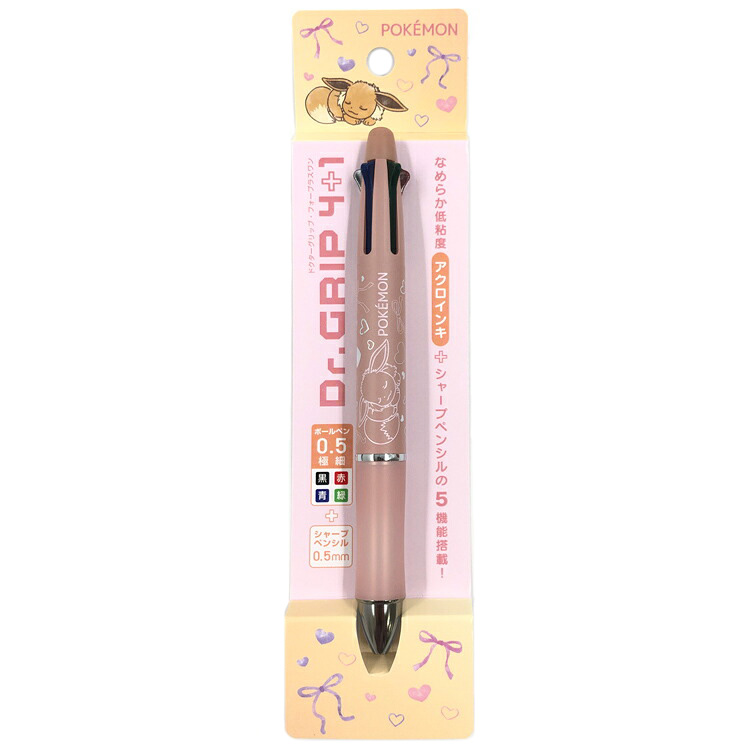 現貨｜Pokemon 伊布 伊貝 Eevee Pilot Dr.Grip 4+1 日本製 多功能 5用筆 0.5mm 4色原子筆 + 0.5mm 鉛芯筆 (398 7290 03)