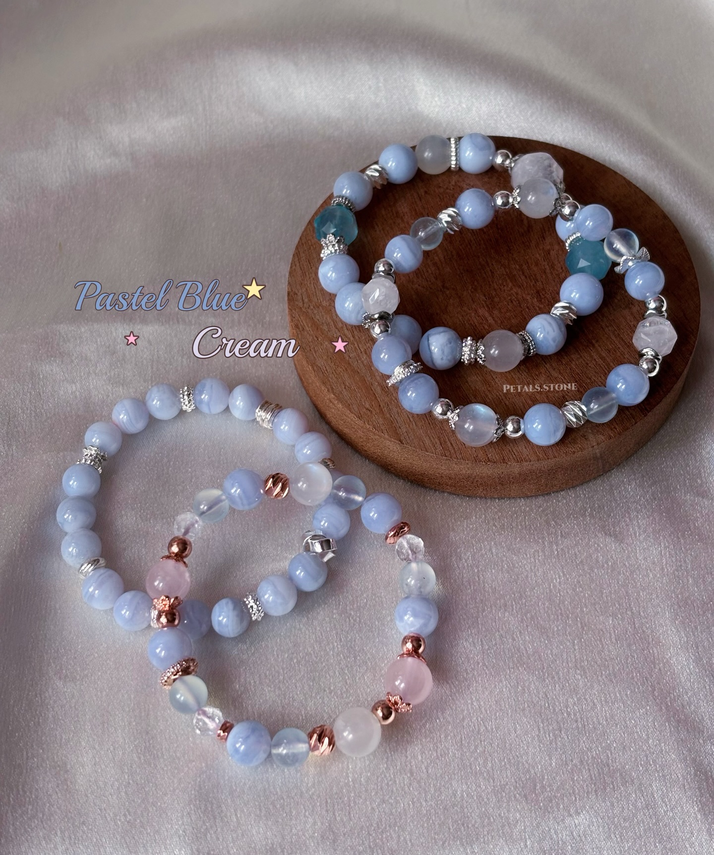 ☁️ Pastel Blue Cream｜藍紋瑪瑙