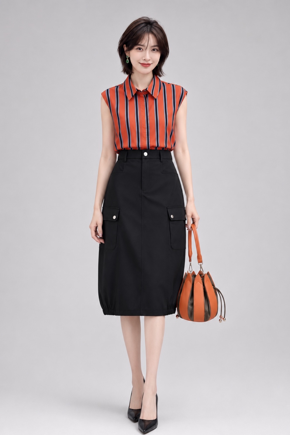 67677 Harper Utility Midi Skirt
