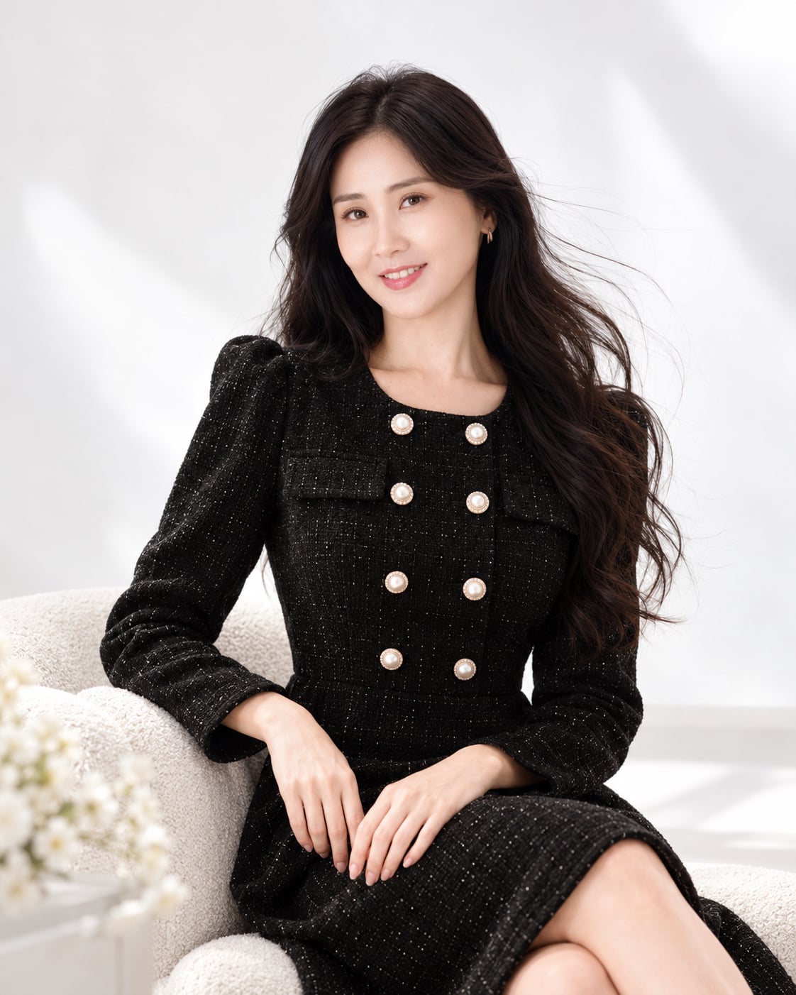 5170 Noir Velvet Muse Mini Dress