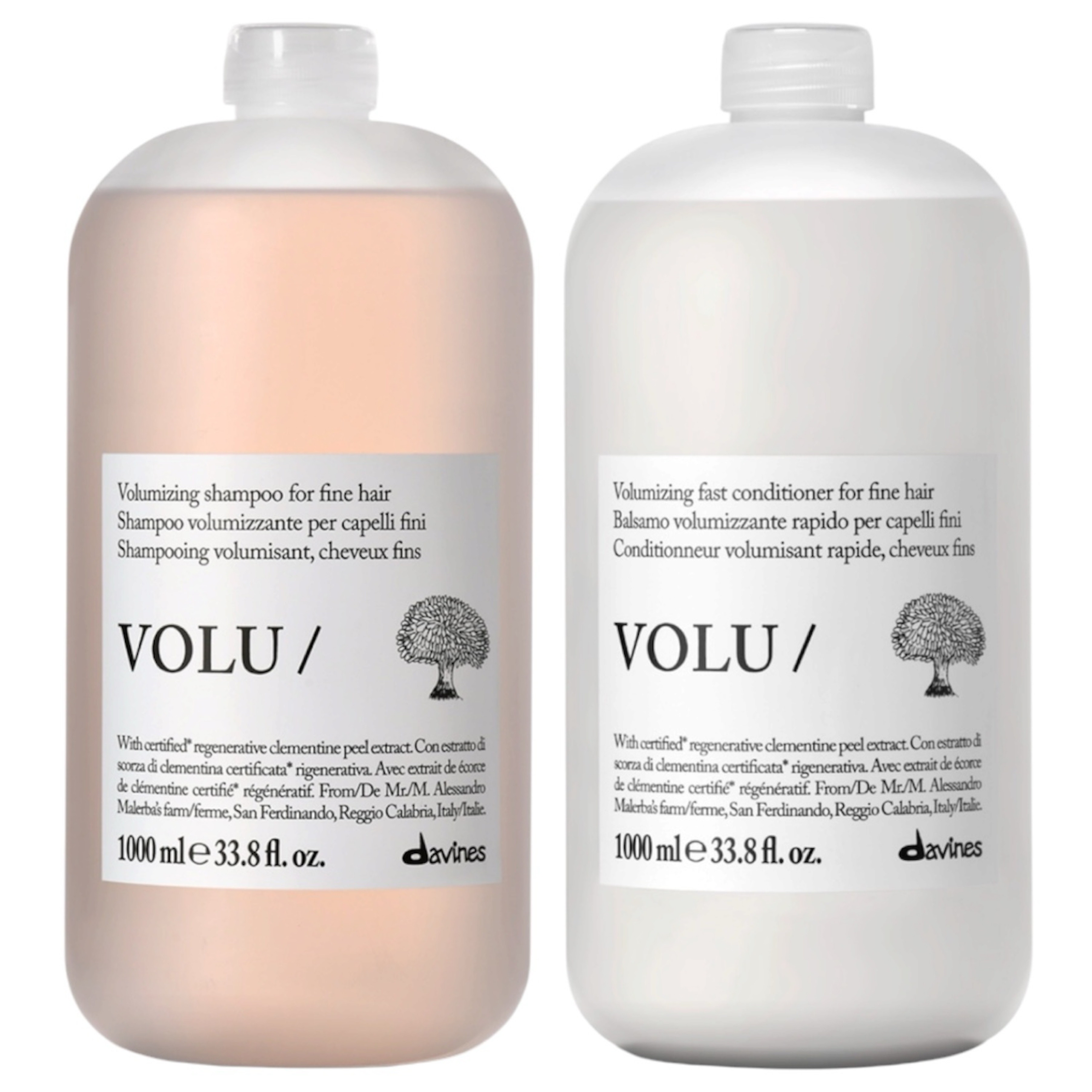 Davines VOLU Shampoo+Conditioner 豐盈洗護套裝 1000ml+1000ml  