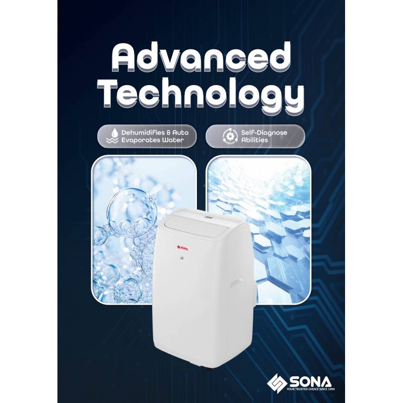 SONA 14kBTU Portable Air Conditioner SACN 6284