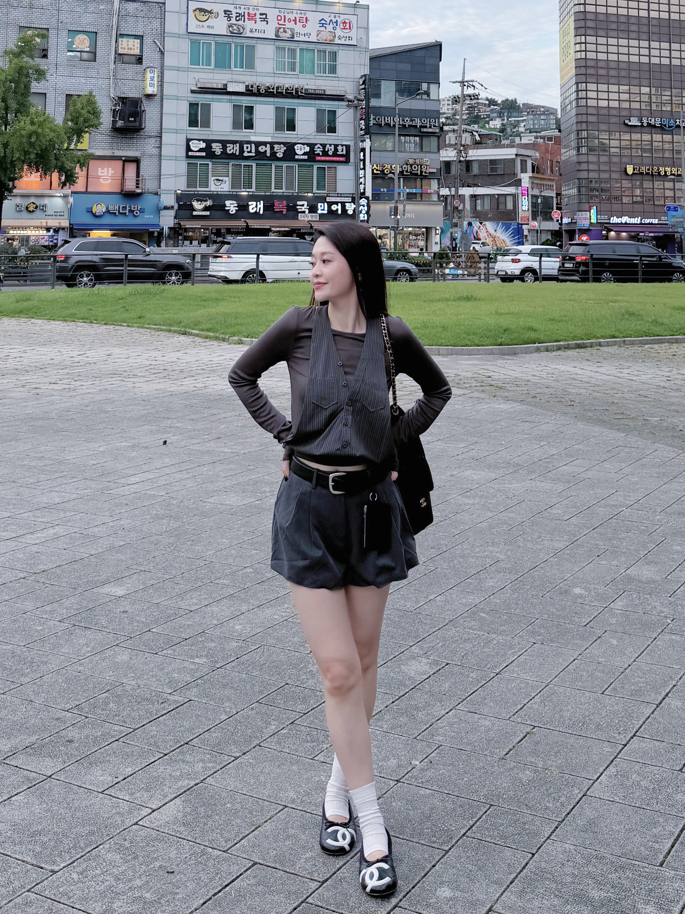 On trend ! 掛頸假2件上衣