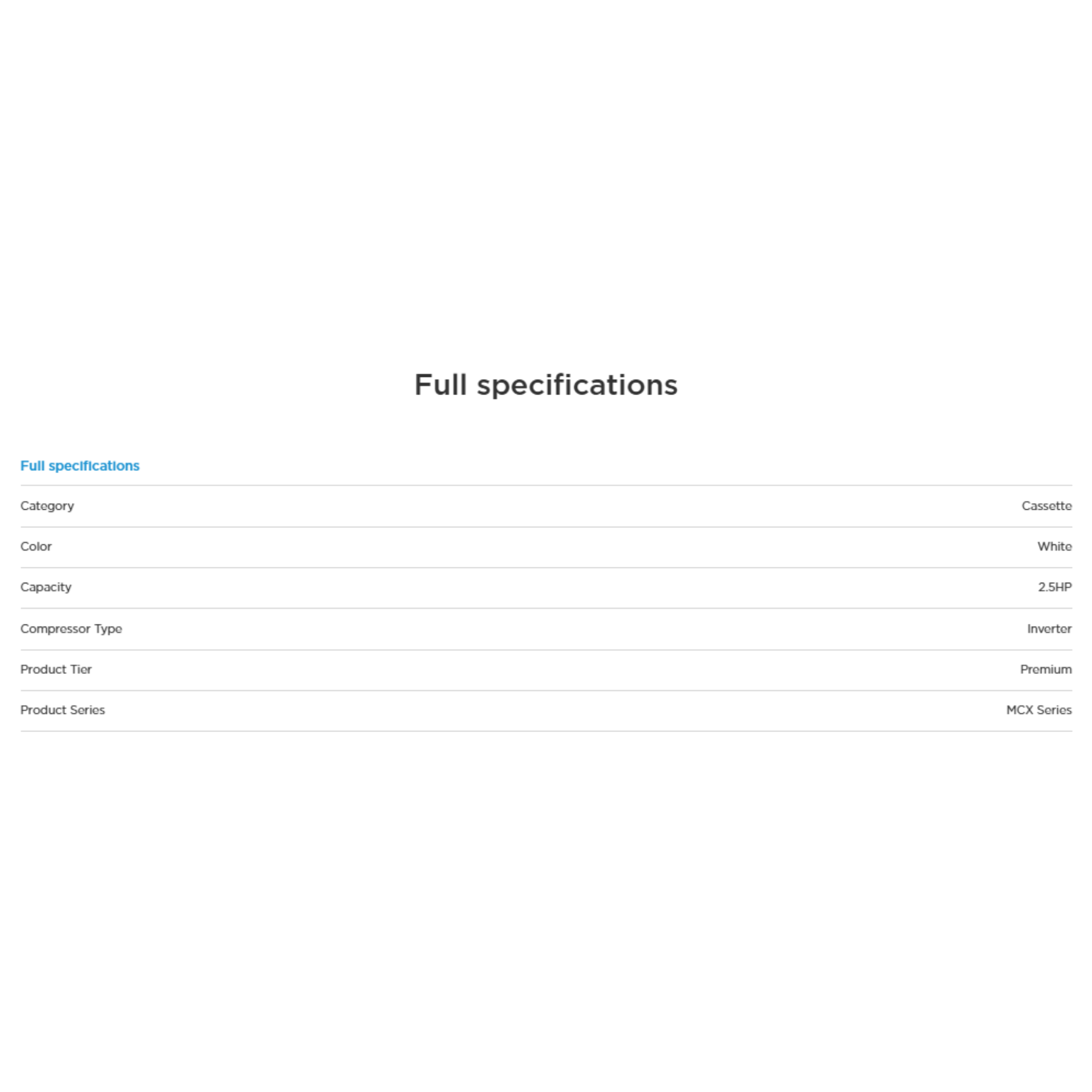 Midea 2.5Hp R32 Inverter Ceilling Cassette MCX-24CRFNX