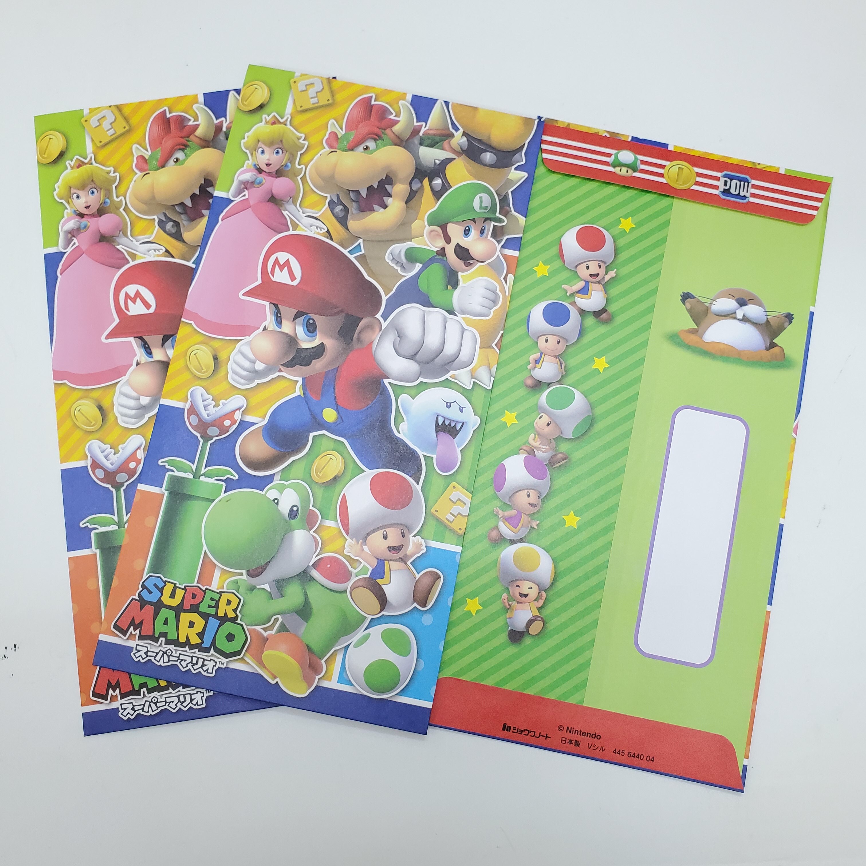 [現貨] [日本製] SUPER MARIO | 長型利是封 3枚入 {TF2311184}