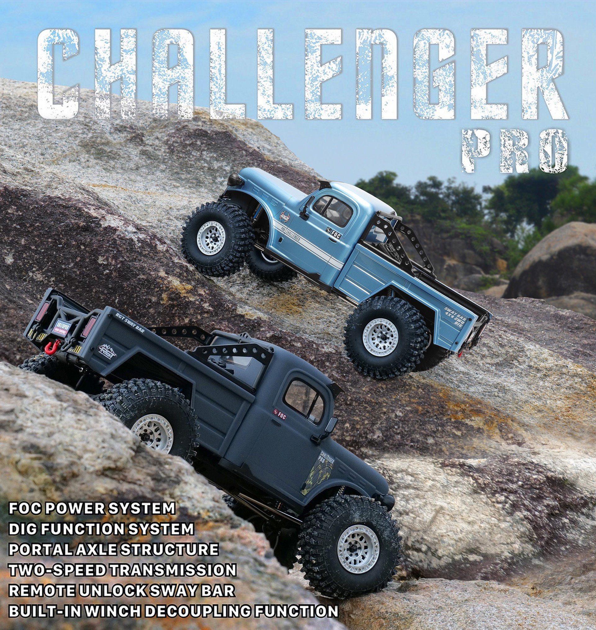全新 瑞泰 RGT 1/10 EX86170PRO Rock Cruiser Challenger 無刷攀爬車 2026 Ver.  | 挑戰者 | FCO 一體式馬達電變 | 2段機械變速 | DIG斷傳動 | 前驅 / 四驅 