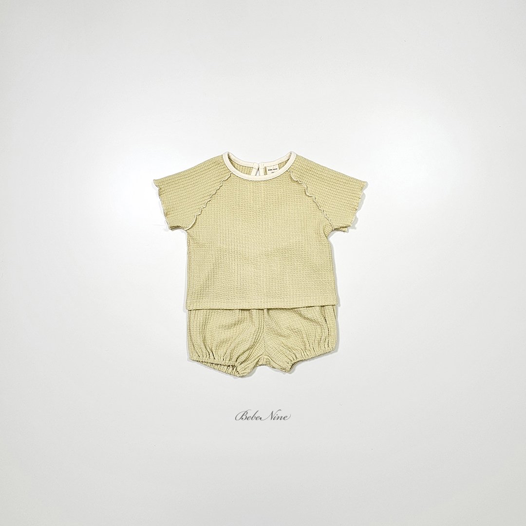 ☀️預訂 韓國直送☀️🇰🇷Bebenine三色休閑風皺褶短袖上衣短褲套裝