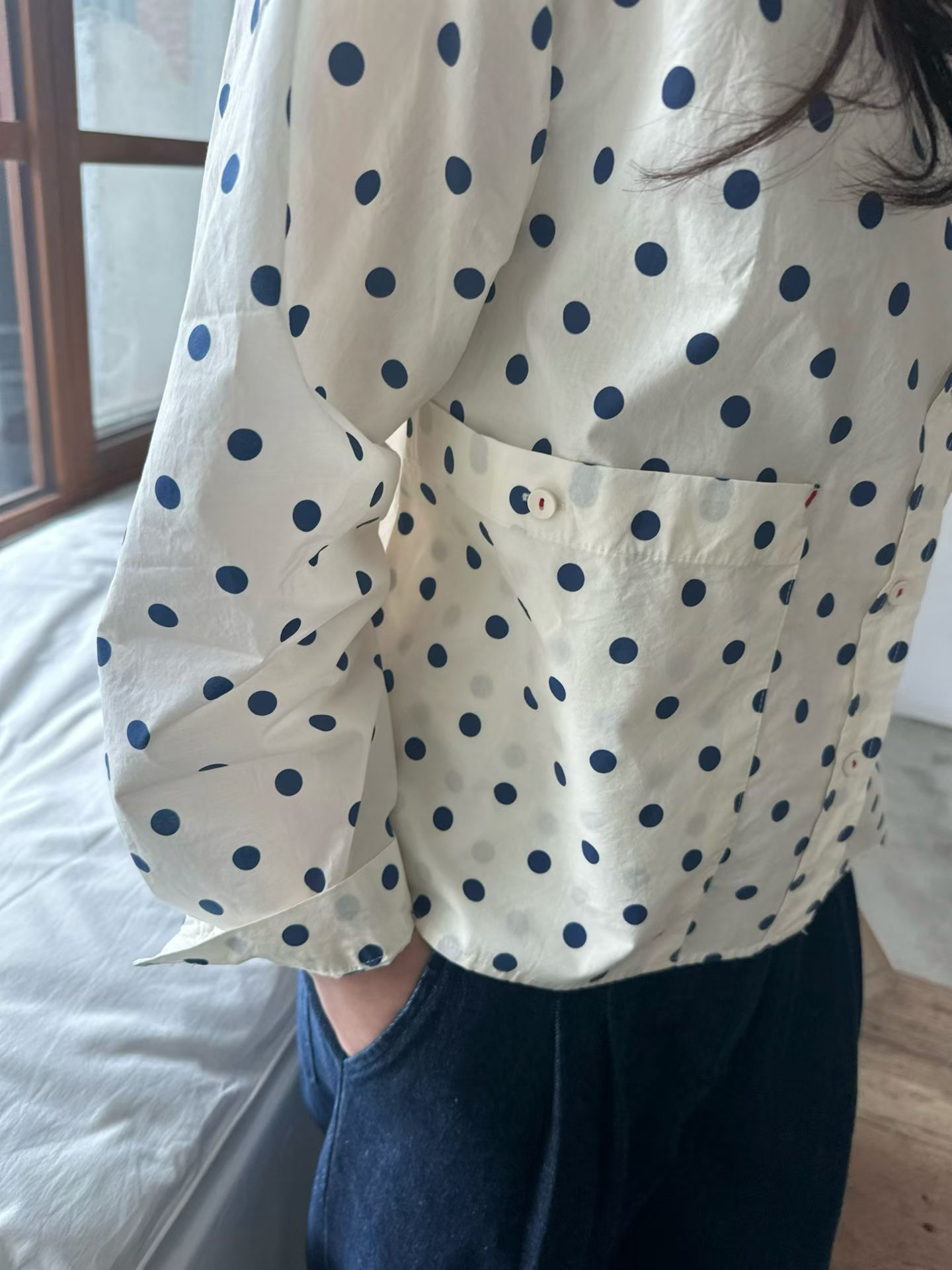 AT OY 前後袋圓點恤