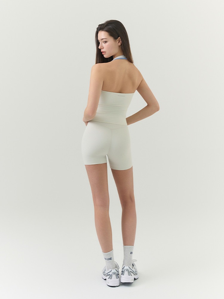 女神風交疊掛頸Top 預購_Layered Halter Tank Top by Grandeline