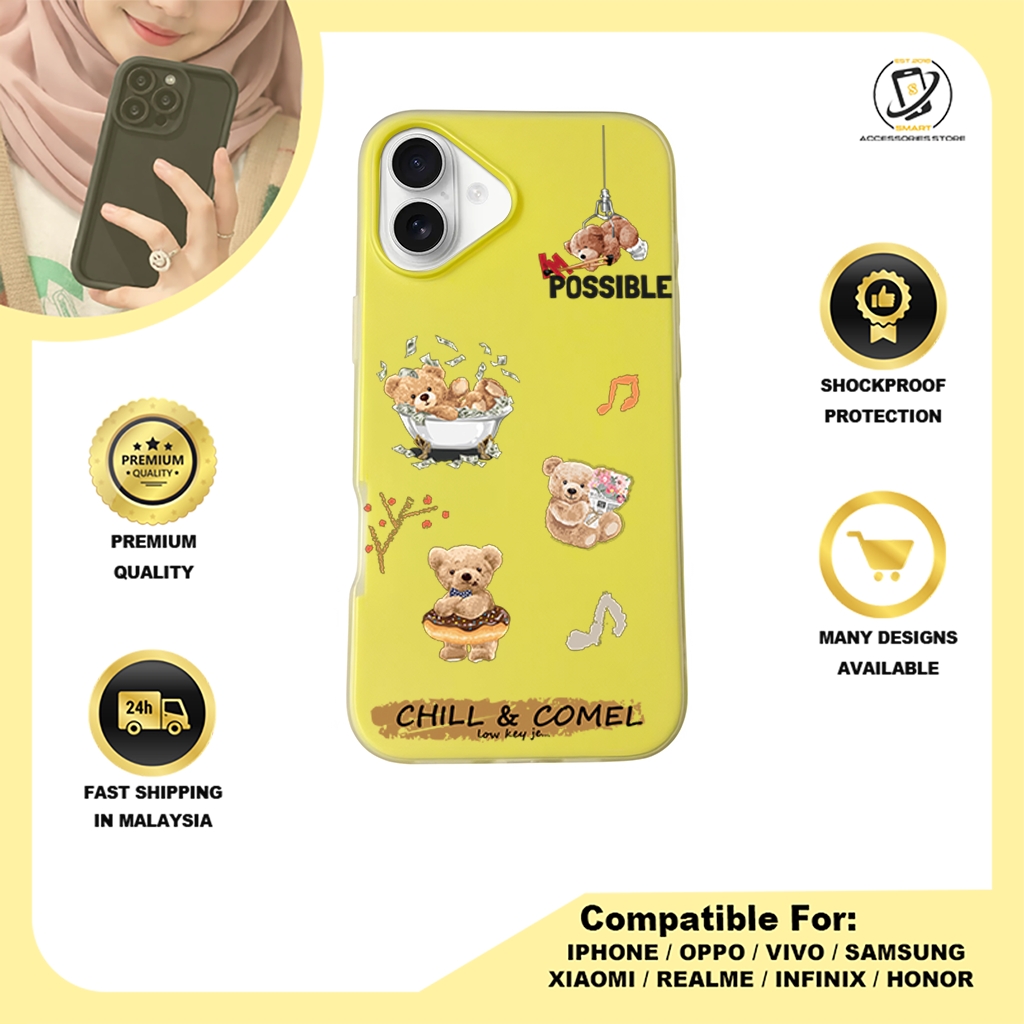 JELLY CASE PHONE FOR IPHONE - DESIGN BEAR J