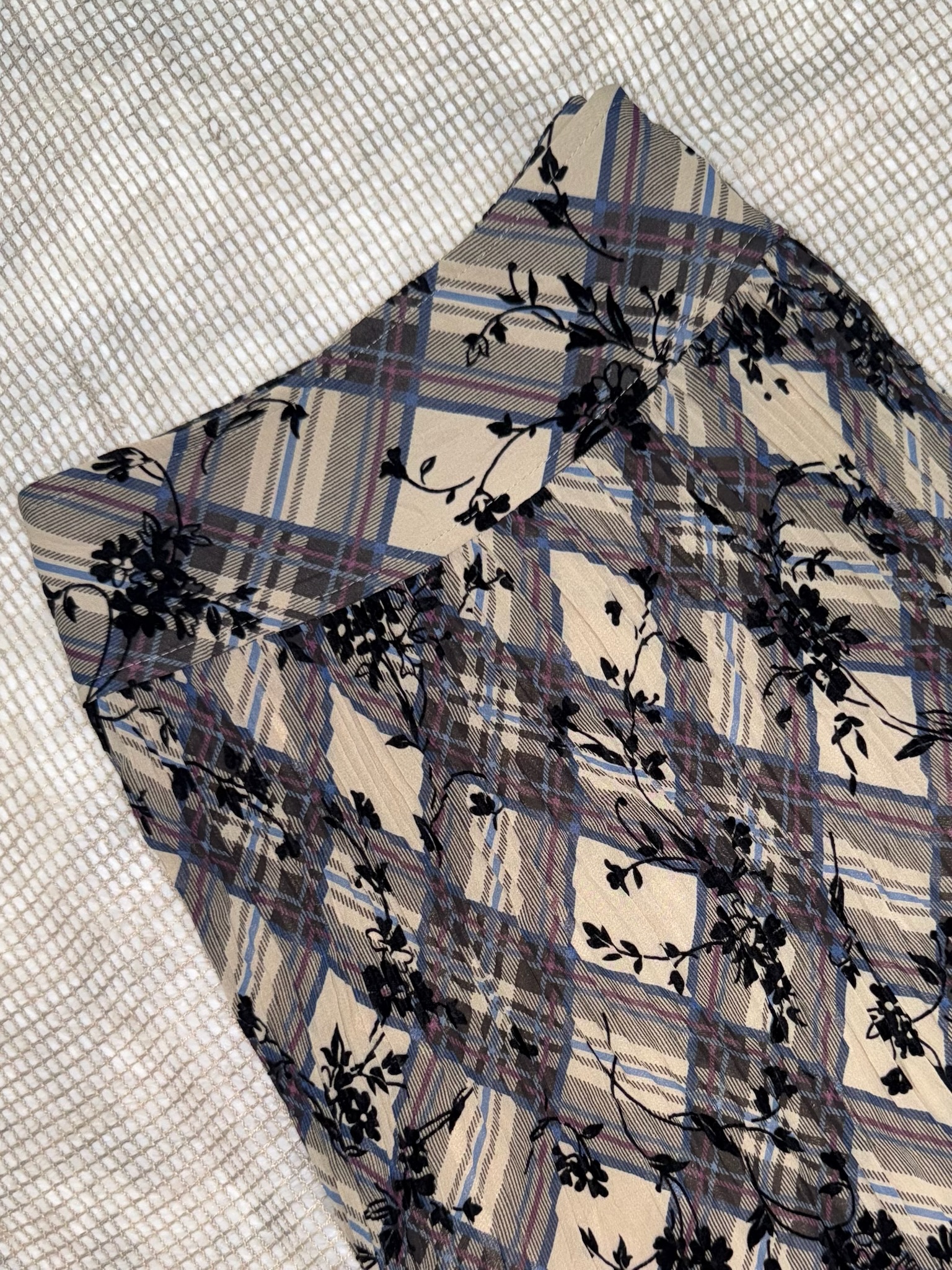 Vintage Fairy Grunge Diagonal Tartan Skirt