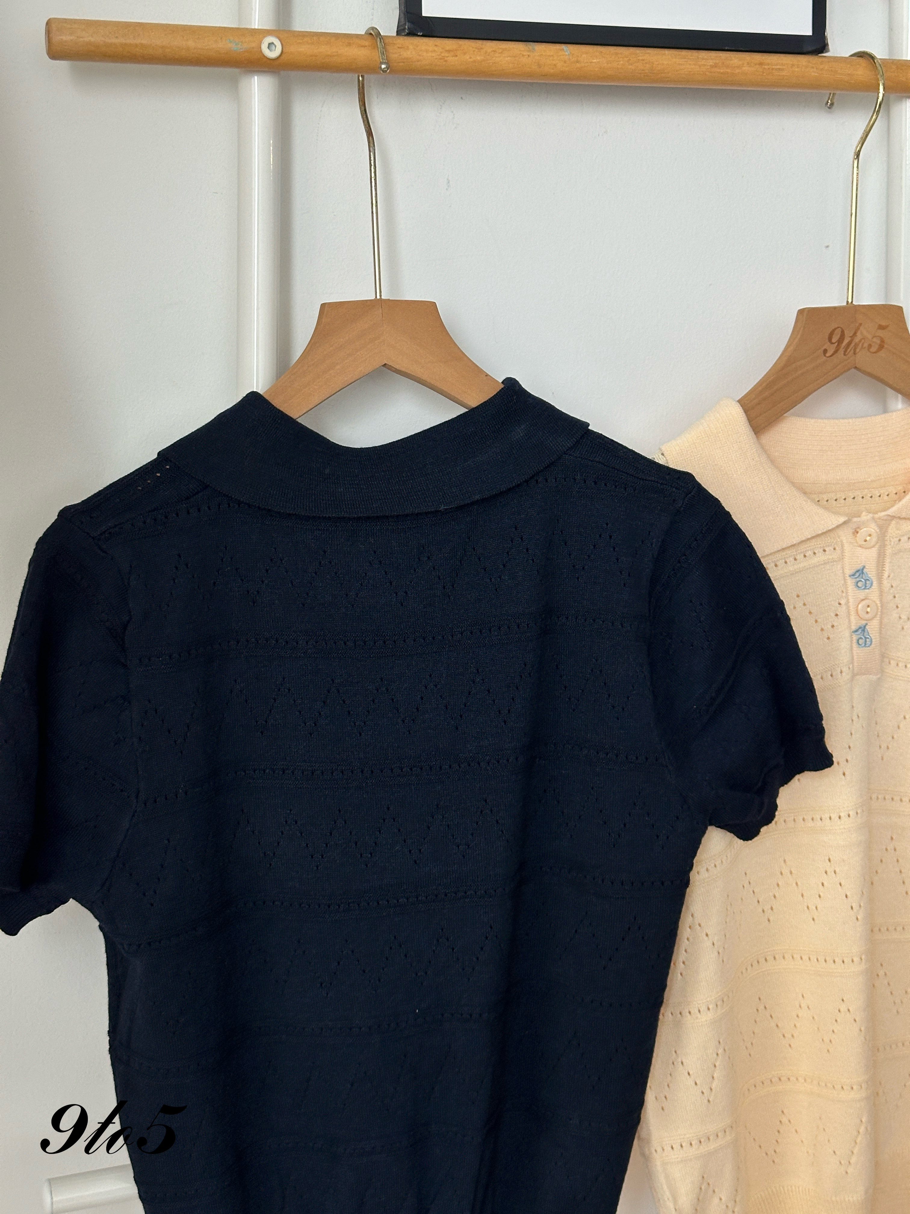 T4029 Knit Polo Tee - Blue & Yellow