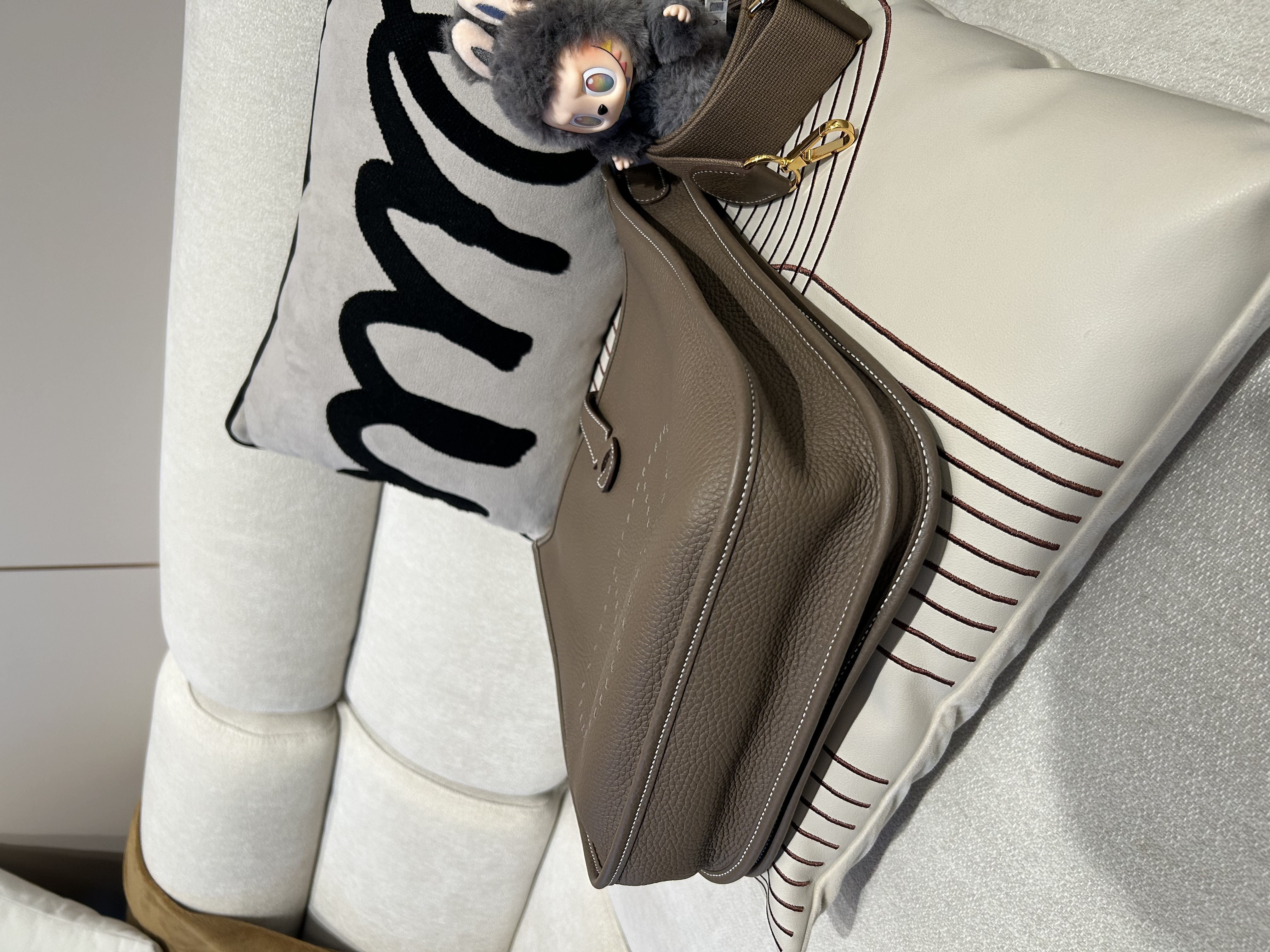 Hermes Evelyne 29 大象灰金扣 Stamp U 100%Authentic, 98%New ✅Dust bag✅Box