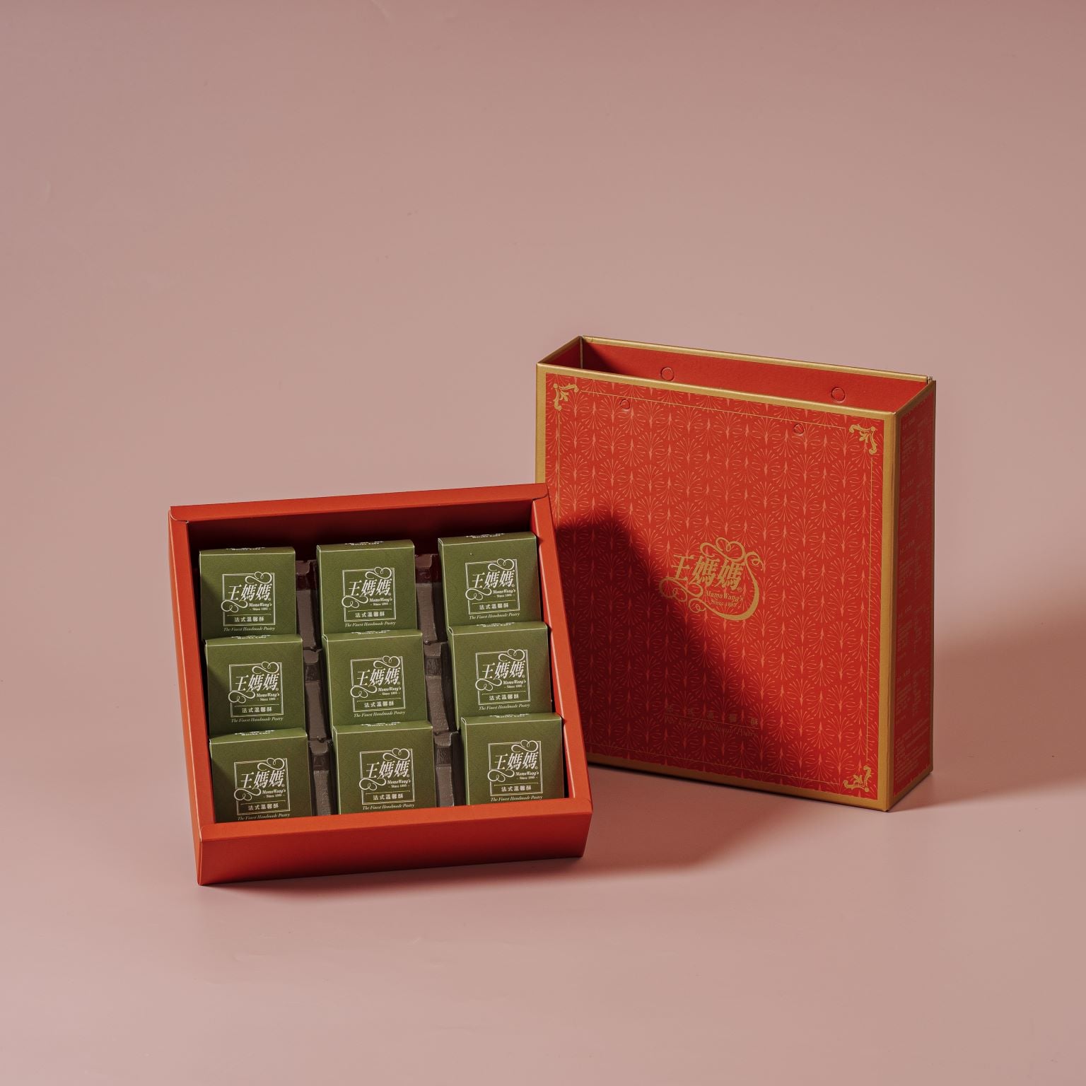 王媽媽法式溫馨酥 溫馨抹茶酥-9入手提禮盒 蛋奶素