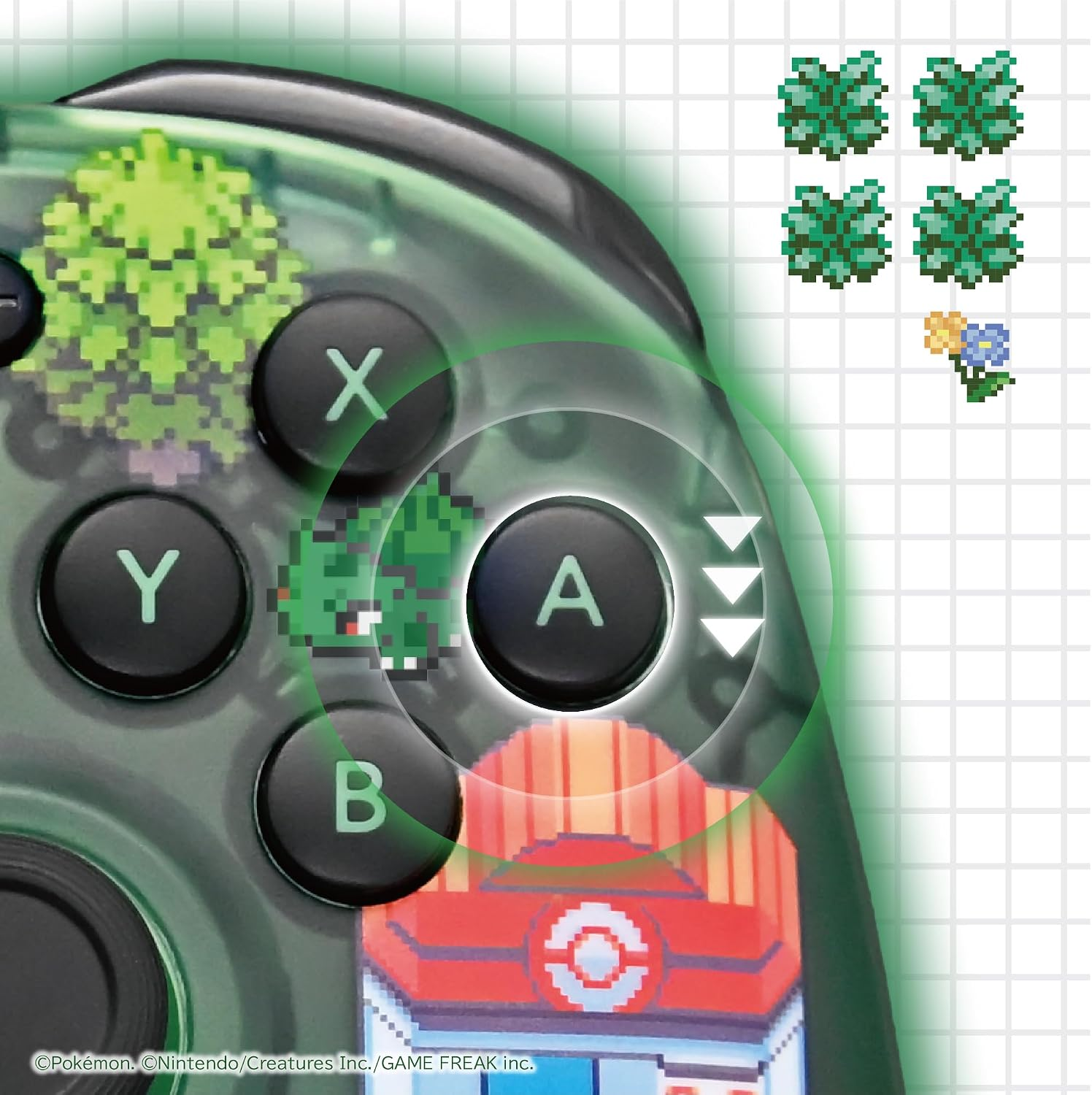 【預售 9月】SW2 HORI 有線控制器 TURBO 青春版 [寶可夢像素風綠] / Wired Controller TURBO Youth [Pokemon Pixel Art Green] NSX-229 PO0972