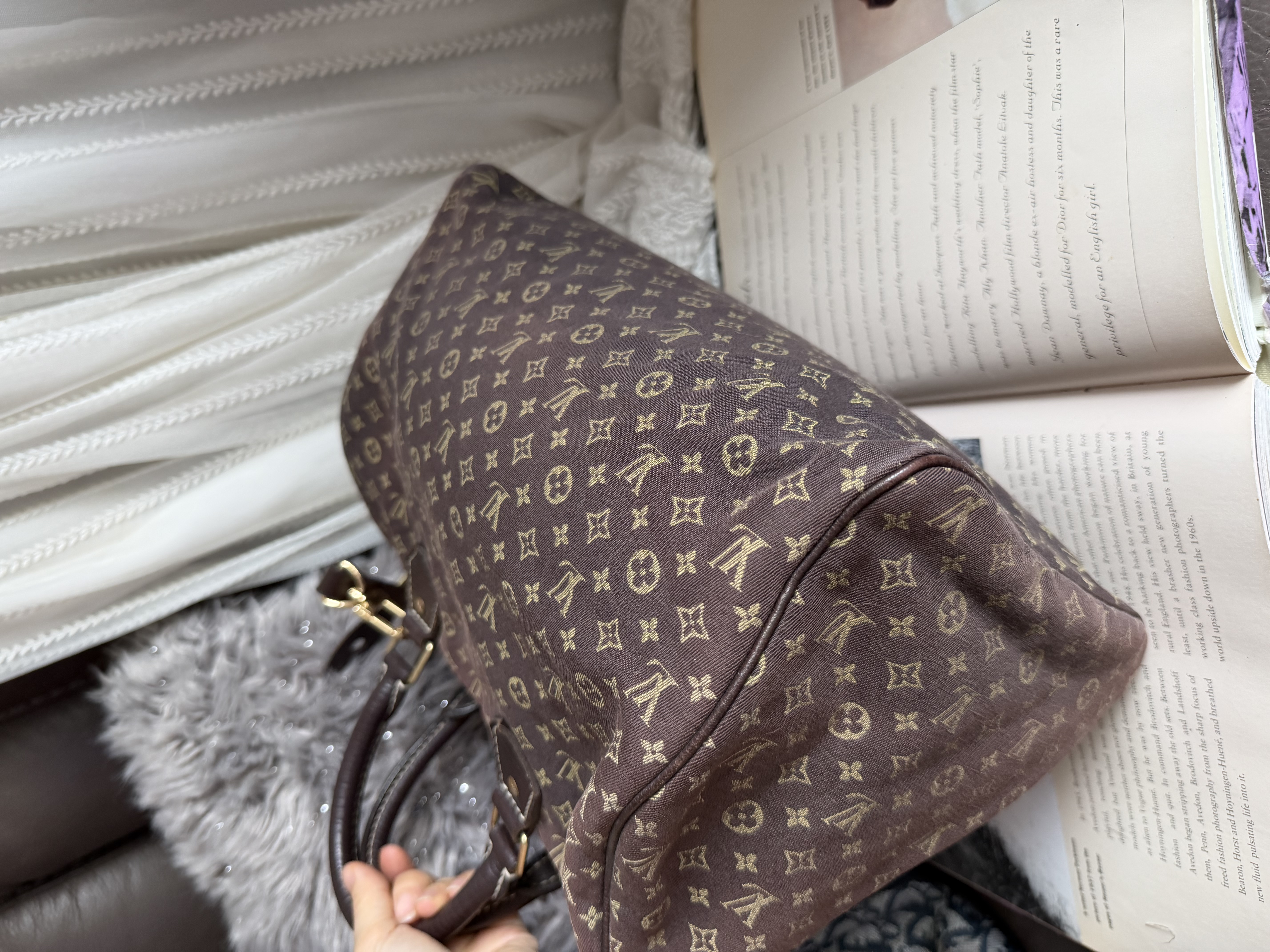 vintage louis vuitton speedy denim monogram bag