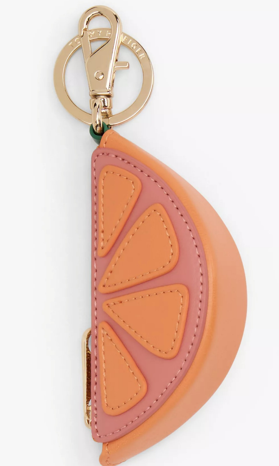 Tommy Hilfiger Orange Wedge Coin Purse Bag Charm