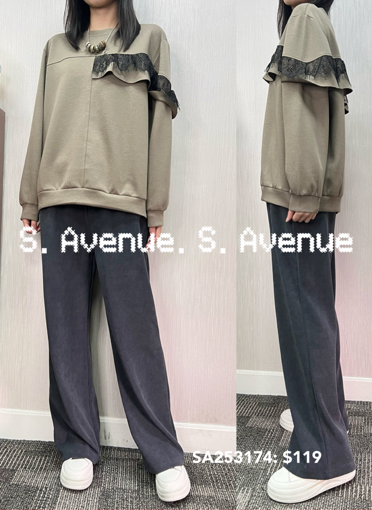 SA253174: 長袖側lace tee