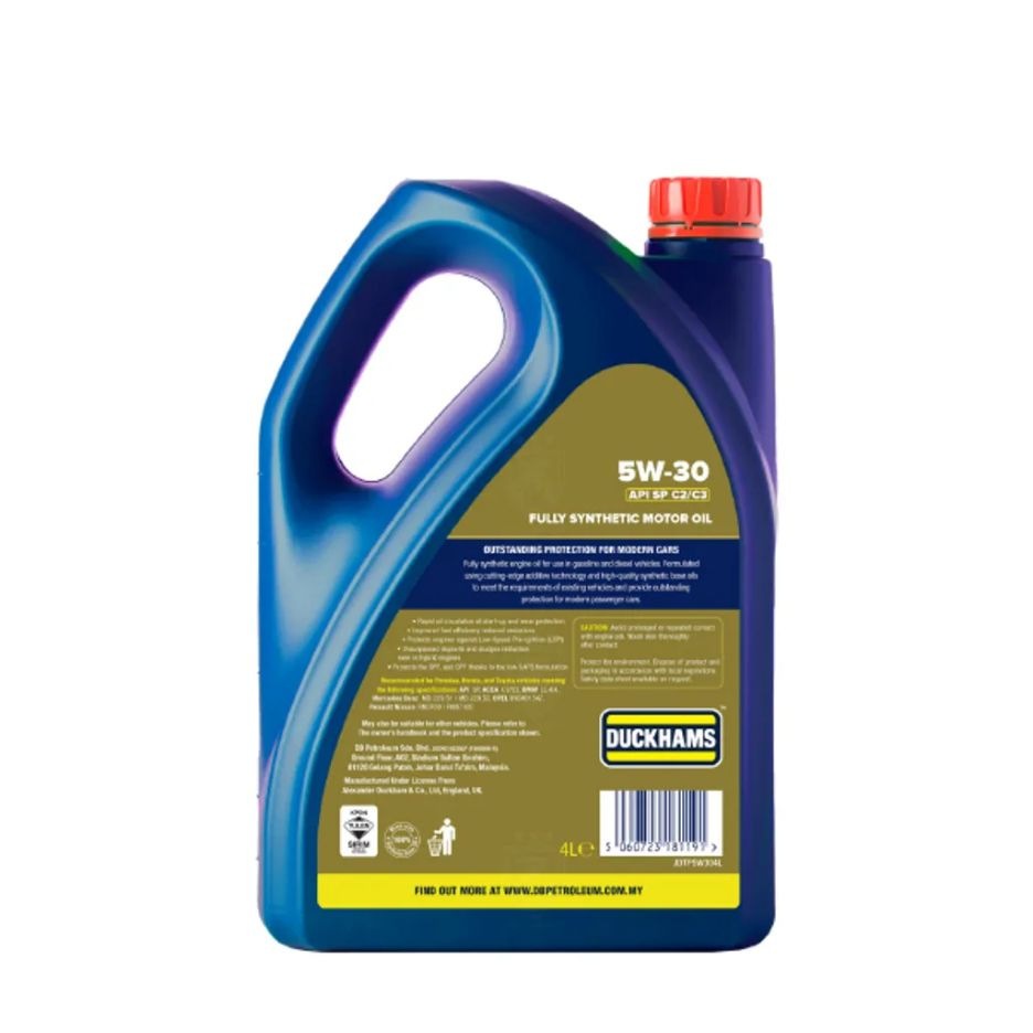JDT Lubricants 5W-30 API SP C2/C3 Fully Synthetic Engine Oil