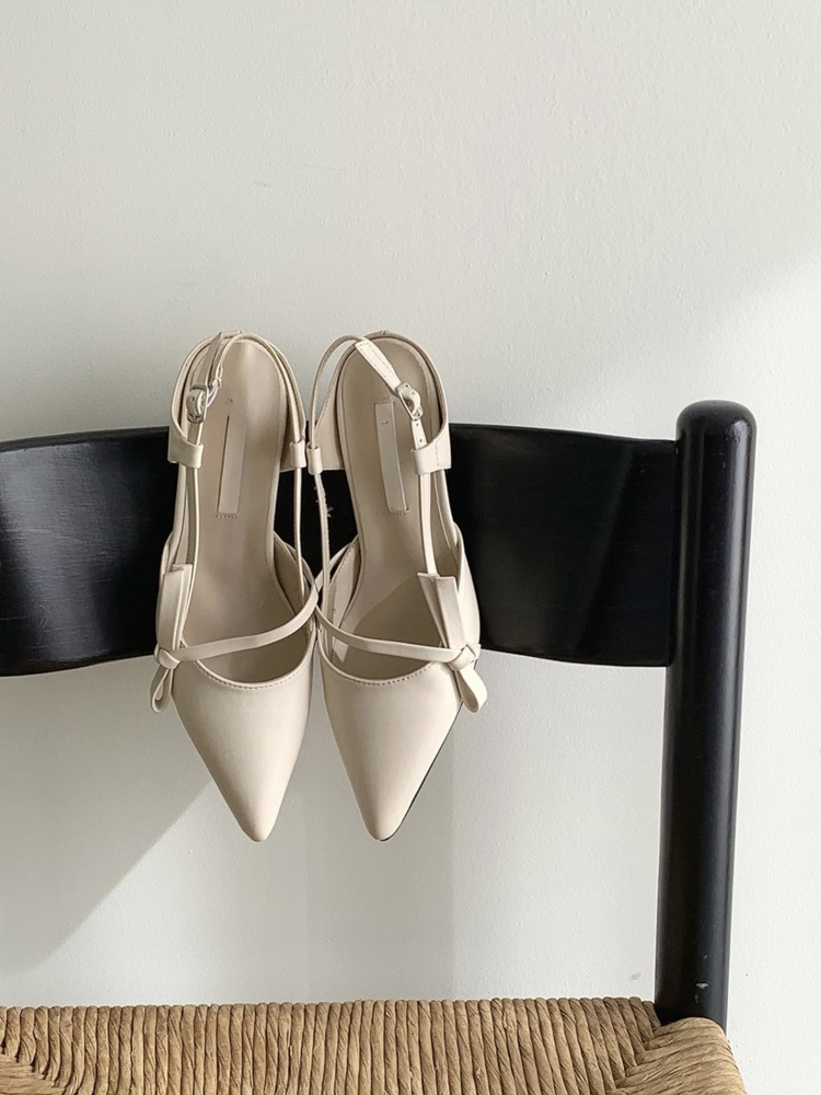 Noeud Front Slingback Heels (3colors)