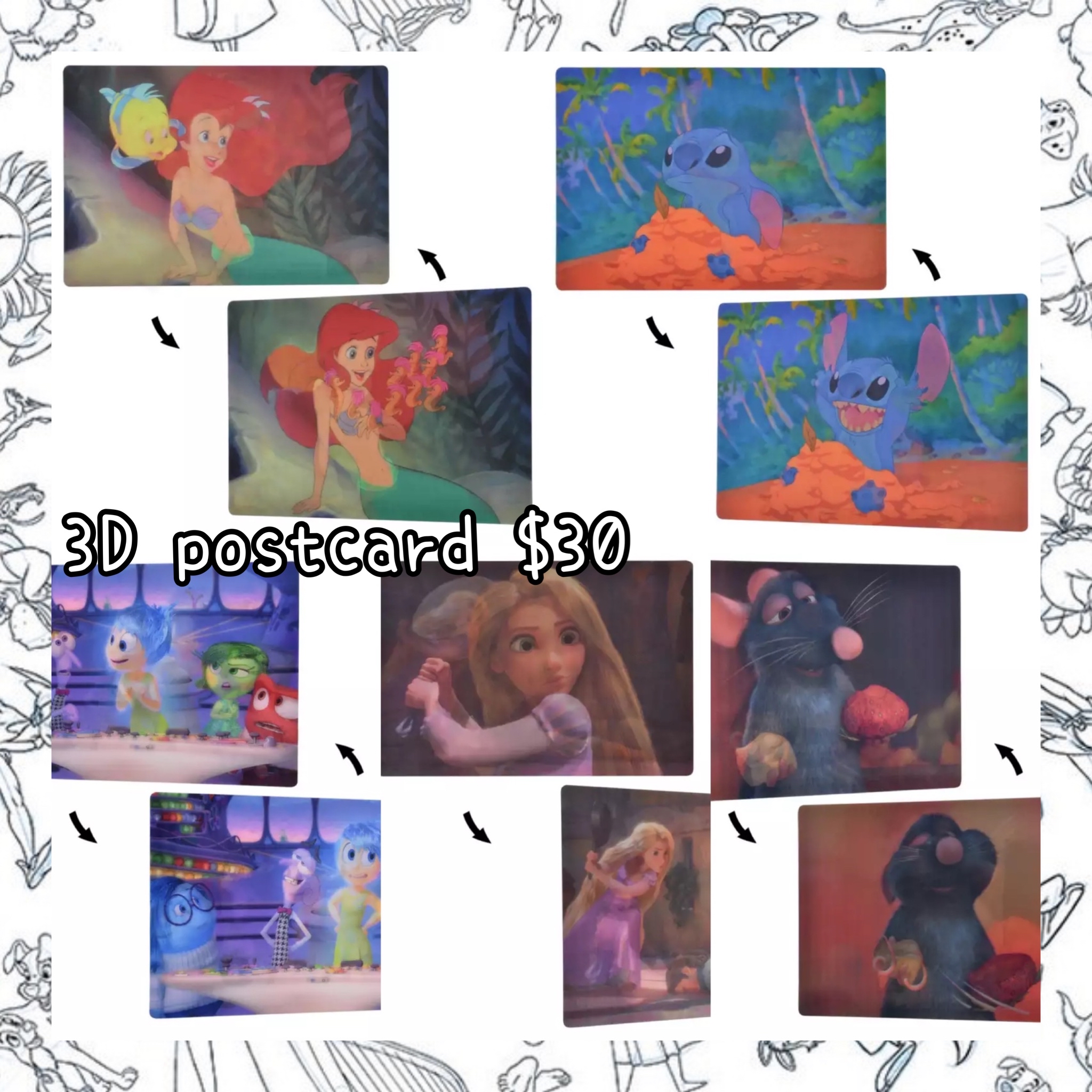 ：日本：LENTICULAR 3D POSTCARD