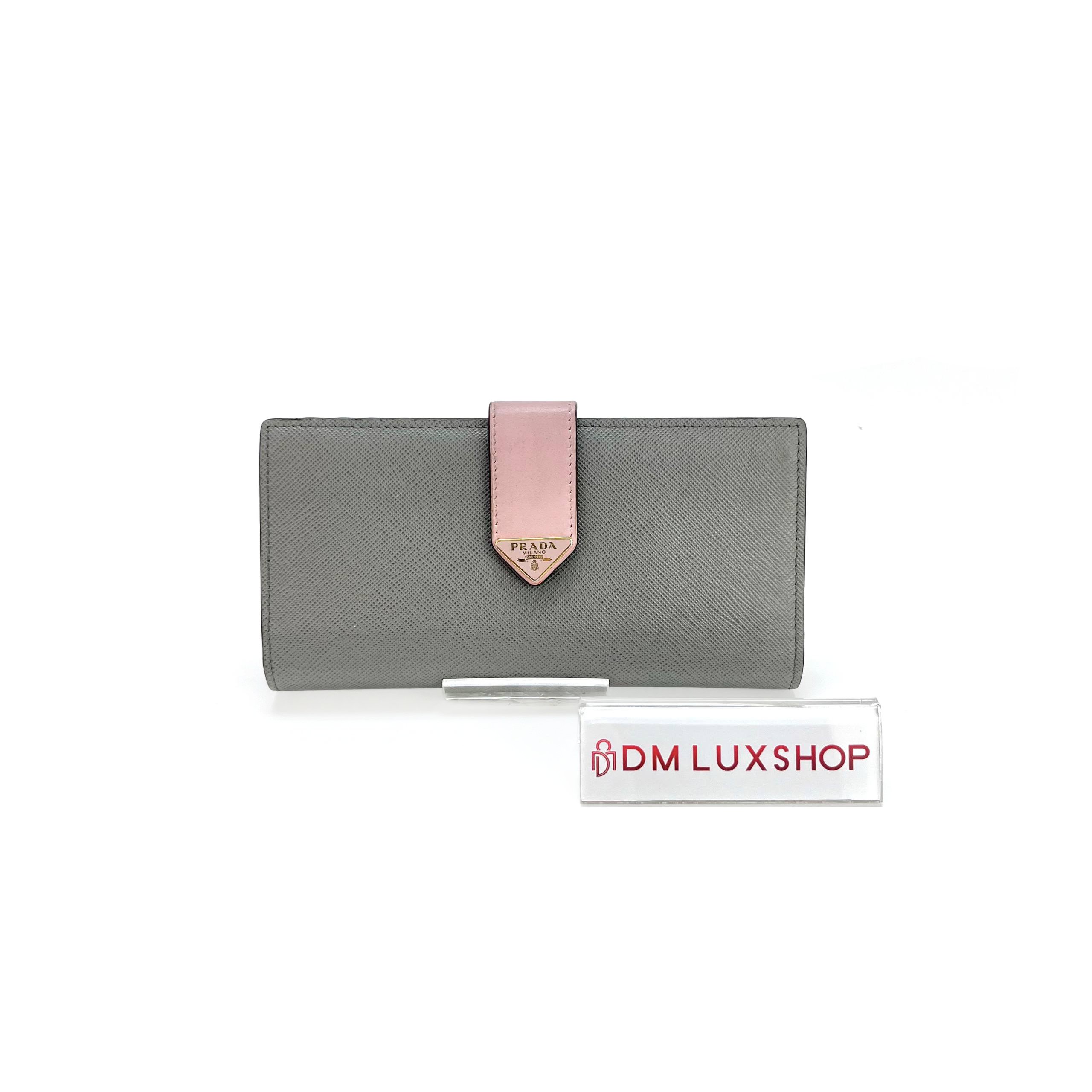 Prada Saffiano Tab Large Wallet 