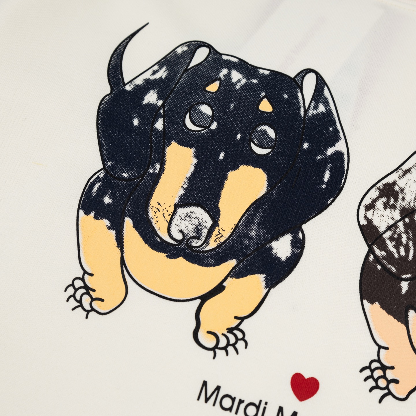 Mardi Mercredi Ddanji Twin Dachshund Graphic Cotton T-Shirt
