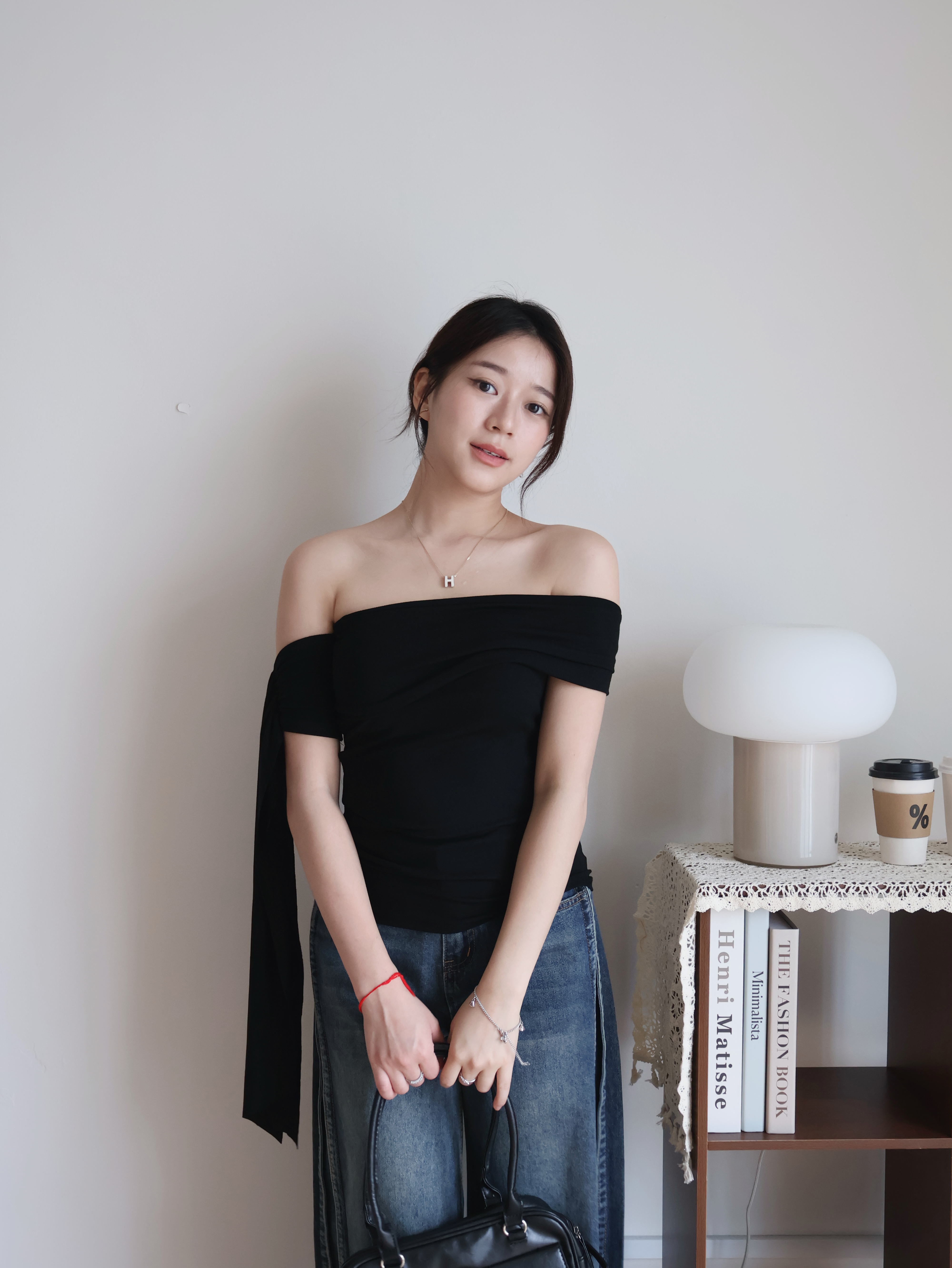 Arthur Off Shoulder Shirt | Black