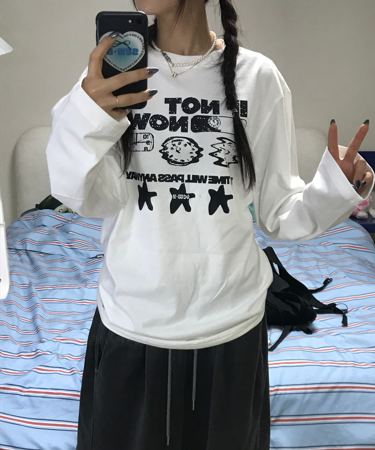 🇰🇷訂購｜SEW-B｜Overfit BLACK CLOKKK long-sleeved T-shirt