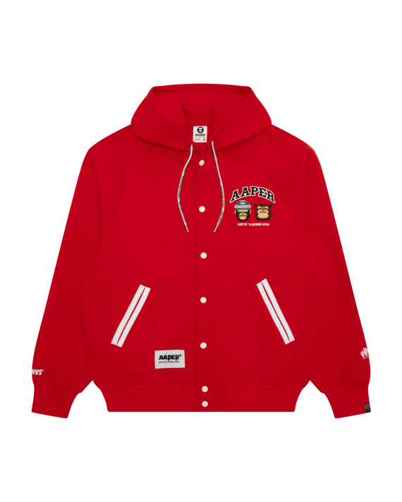 AAPE AAPER embroidered hooded baseball jacket (D395XXR)