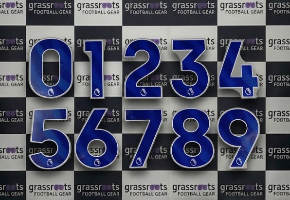 23/27 原裝英超號碼及字母 (成人尺寸 藍色)