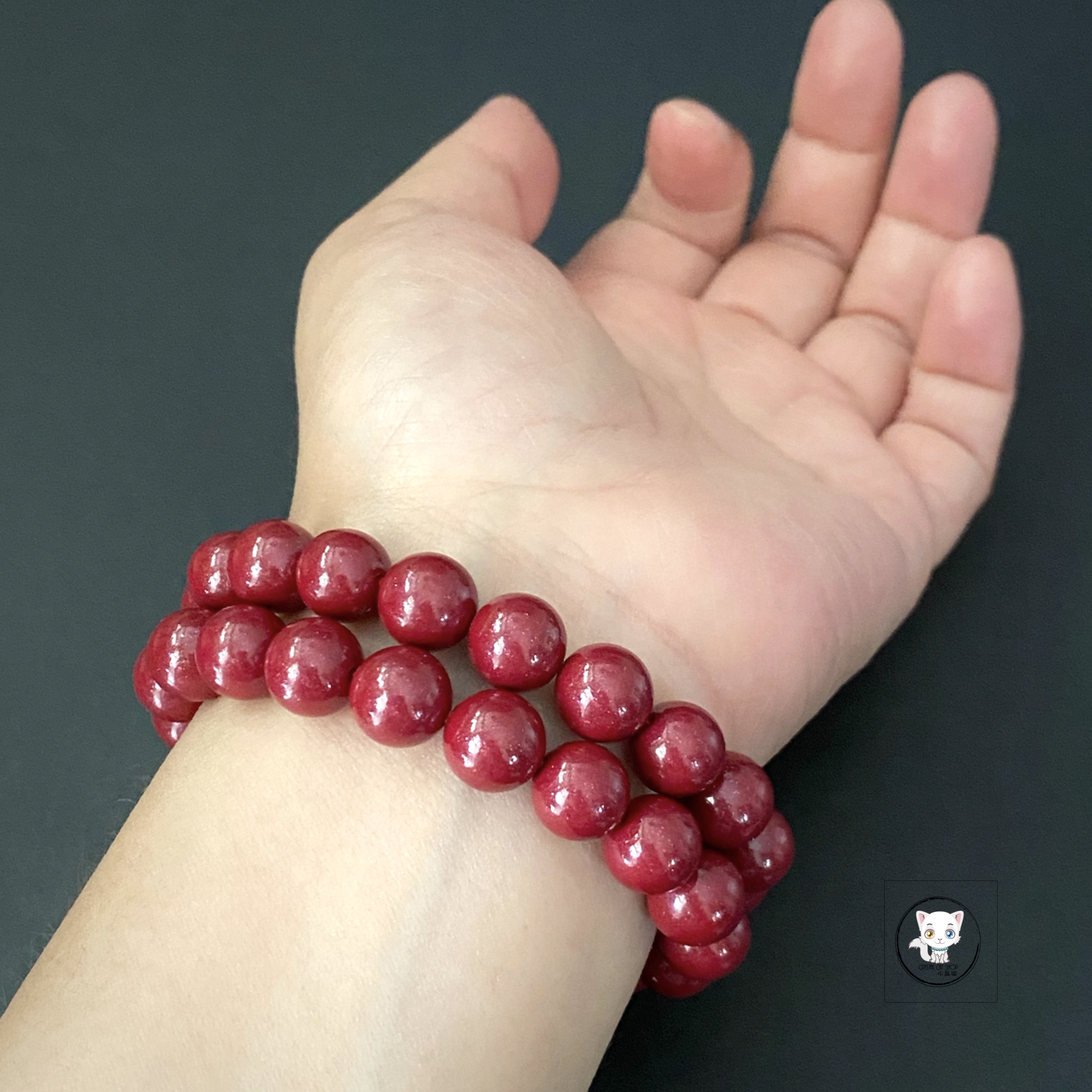 高級紫金硃砂手鏈 10mm