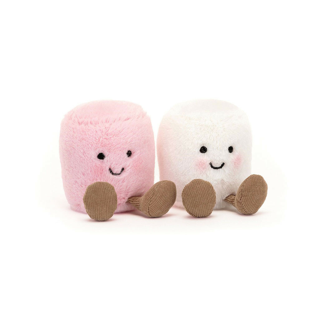 JELLYCAT Amuseables Pink And White Marshmallows 趣味棉花糖公仔