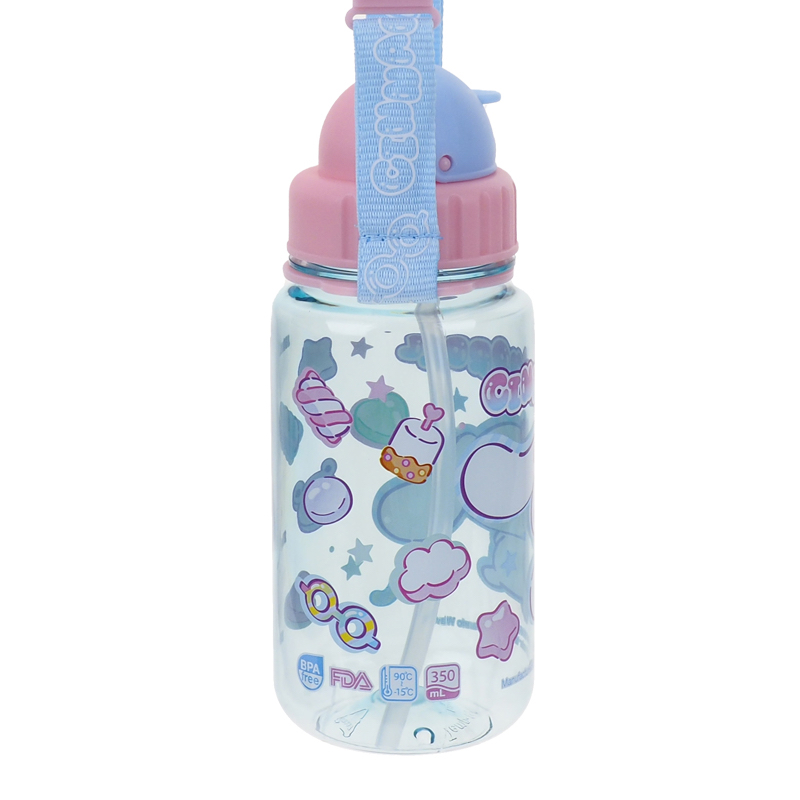Cinnamoroll 350ml BPA Free Water Bottle With Straw & Neck Strap 膠水樽連飲管及頸繩