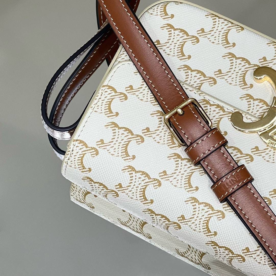 🔥大货实拍图 𝗖𝗘𝗟𝗜𝗡𝗘 ♥ 𝗧𝗥𝗜𝗢𝗠𝗣𝗛𝗘 𝗦𝗛𝗢𝗨𝗟𝗗𝗘𝗥 𝗕𝗔𝗚 型号：194142 尺寸：20*10*4cm