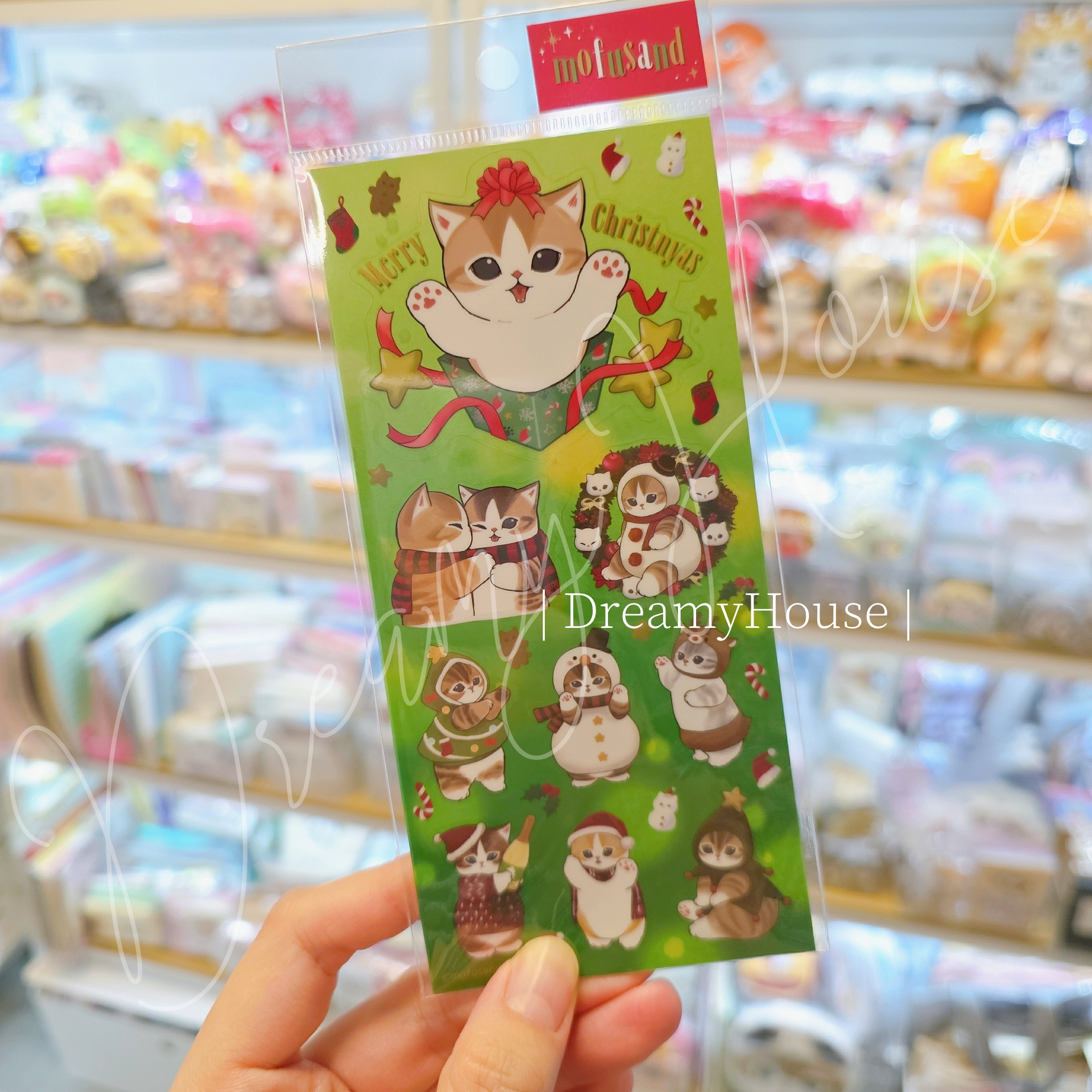 日本 Mofusand貓咪 鯊魚貓 mofumofu store 透明貼紙
