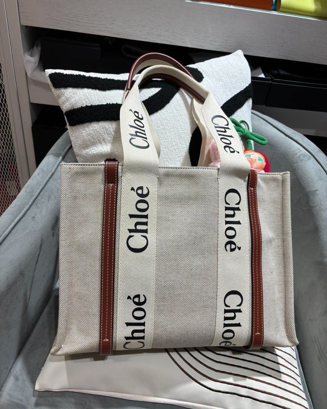 Chloe woody medium tote bsg 100%Authentic,98%new✅Dust bag