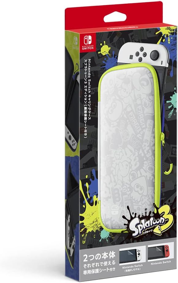 ＜特價＞ (行版) Nintendo Switch 便攜包 斯普拉遁3版 (附螢幕保護貼) NS Carrying Case & Screen Protector (Splatoon 3 Edition) 