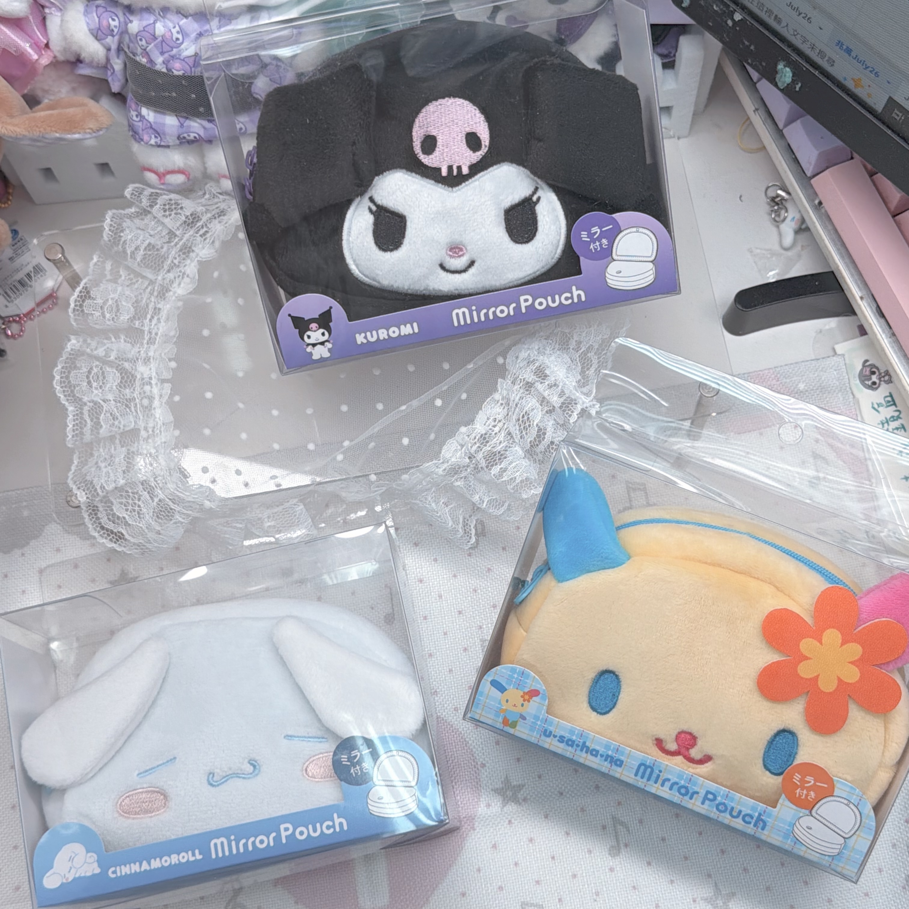 Sanrio 化妝袋連鏡