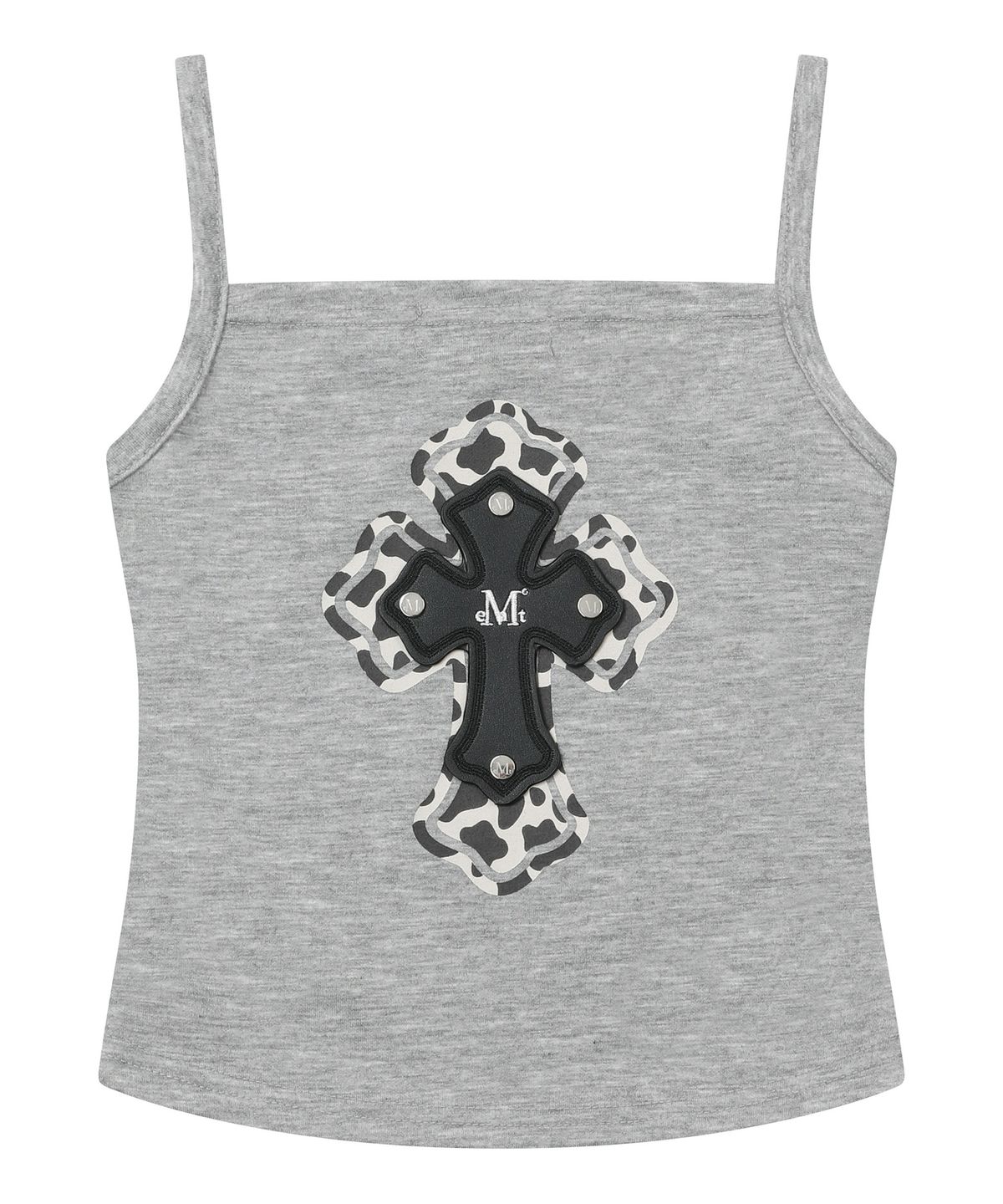 🇰🇷訂購｜MUCENT｜Mano Back Cross Leather Patch Sleeveless Nashi 2色 